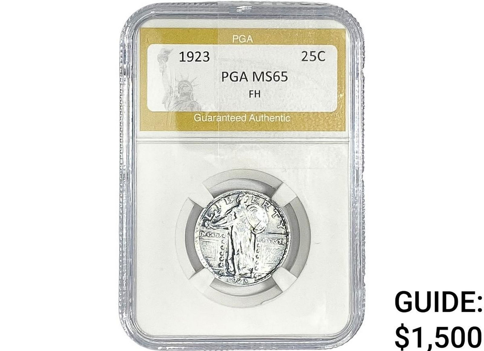 1923 Standing Liberty Quarter PGA MS65 FH: 1923 Standing Liberty Quarter PGA MS65 FH