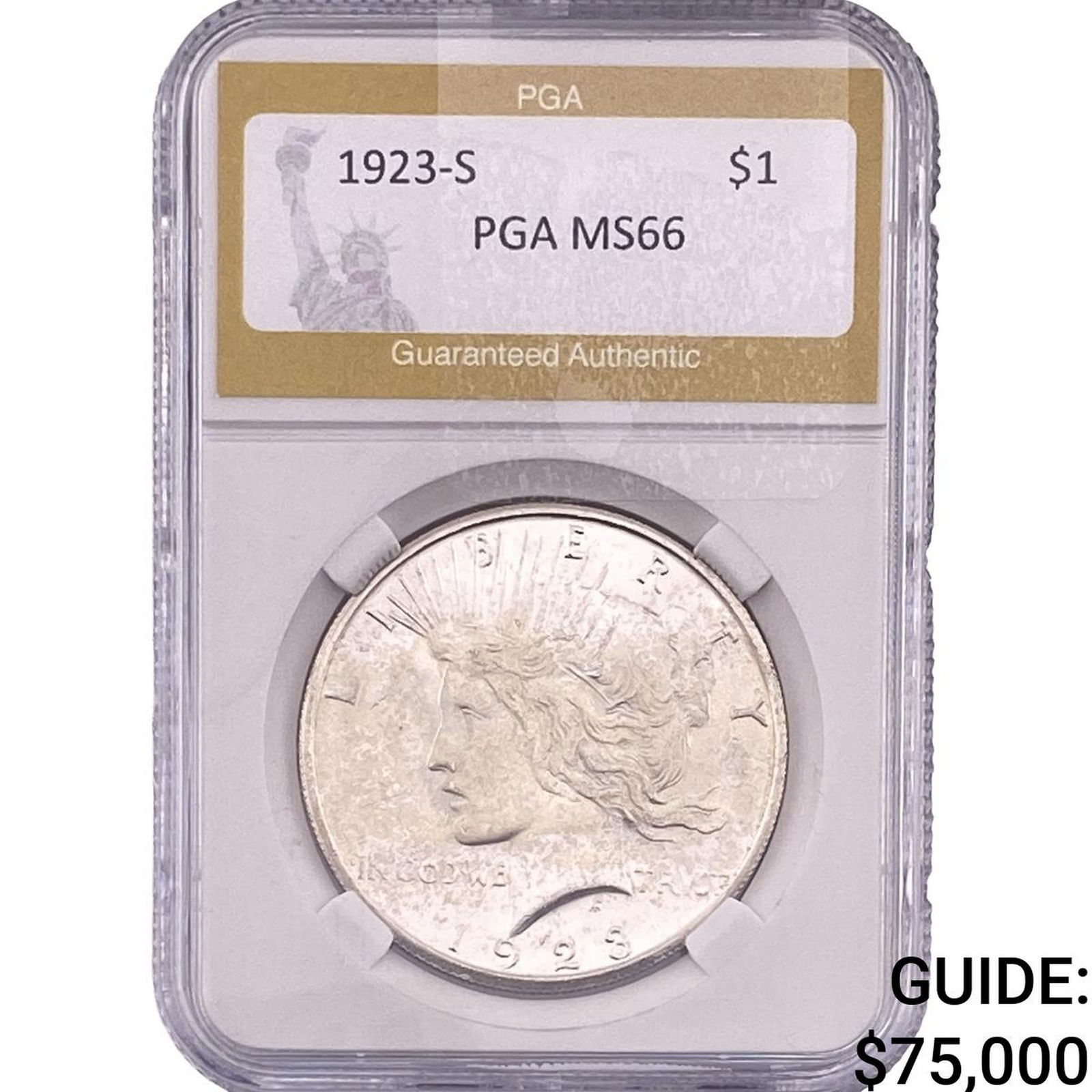 1923-S Silver Peace Dollar PGA MS66 (1 of 2)