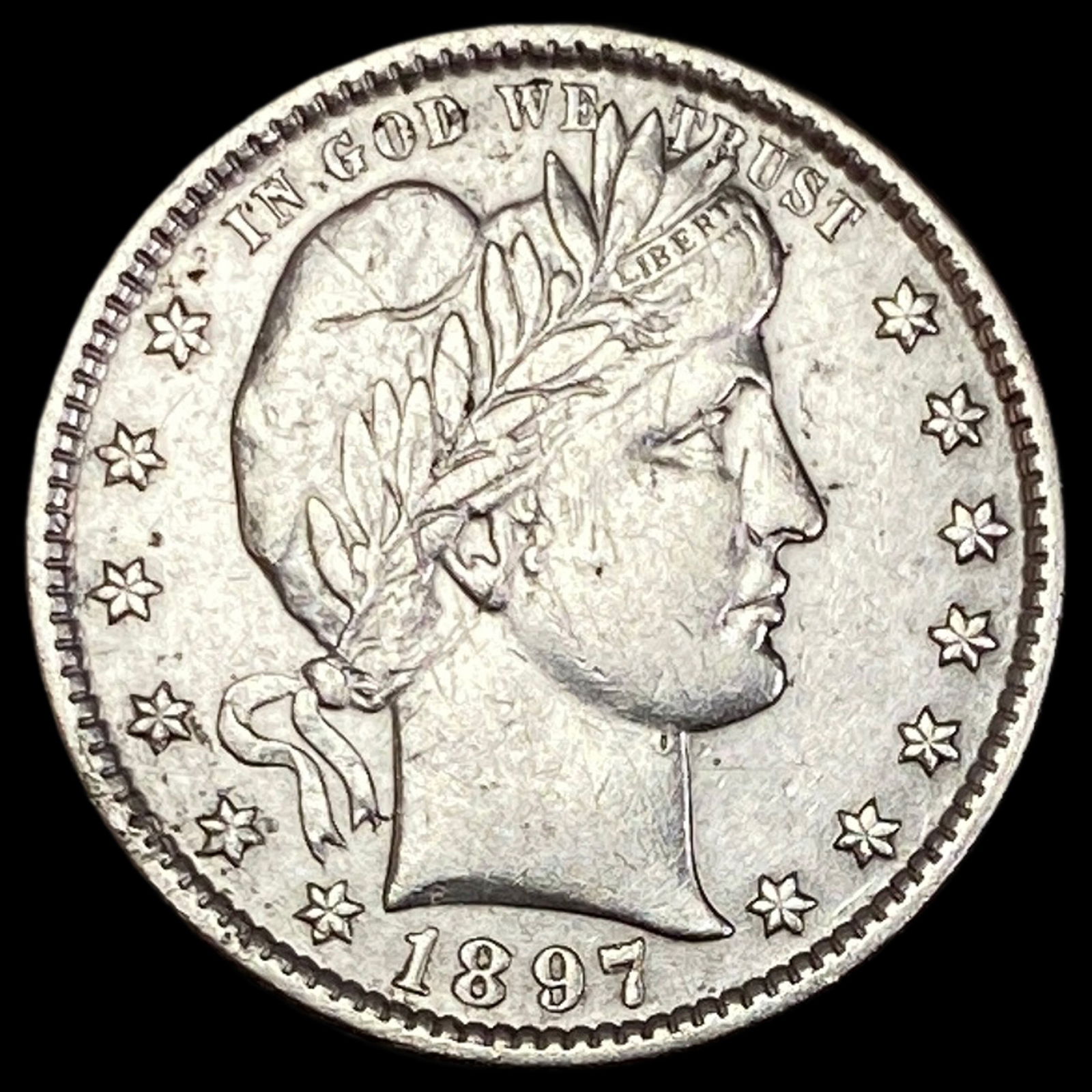 1897 Barber Silver Quarter LIGHTLY CIRCULATED (1 of 2)
