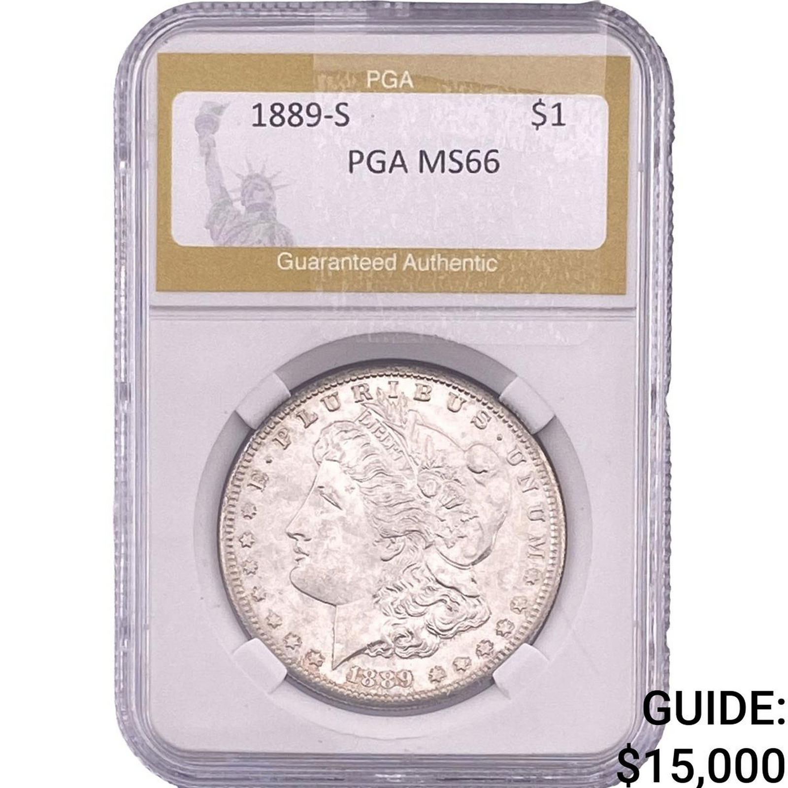 1889-S Morgan Silver Dollar PGA MS66 (1 of 2)