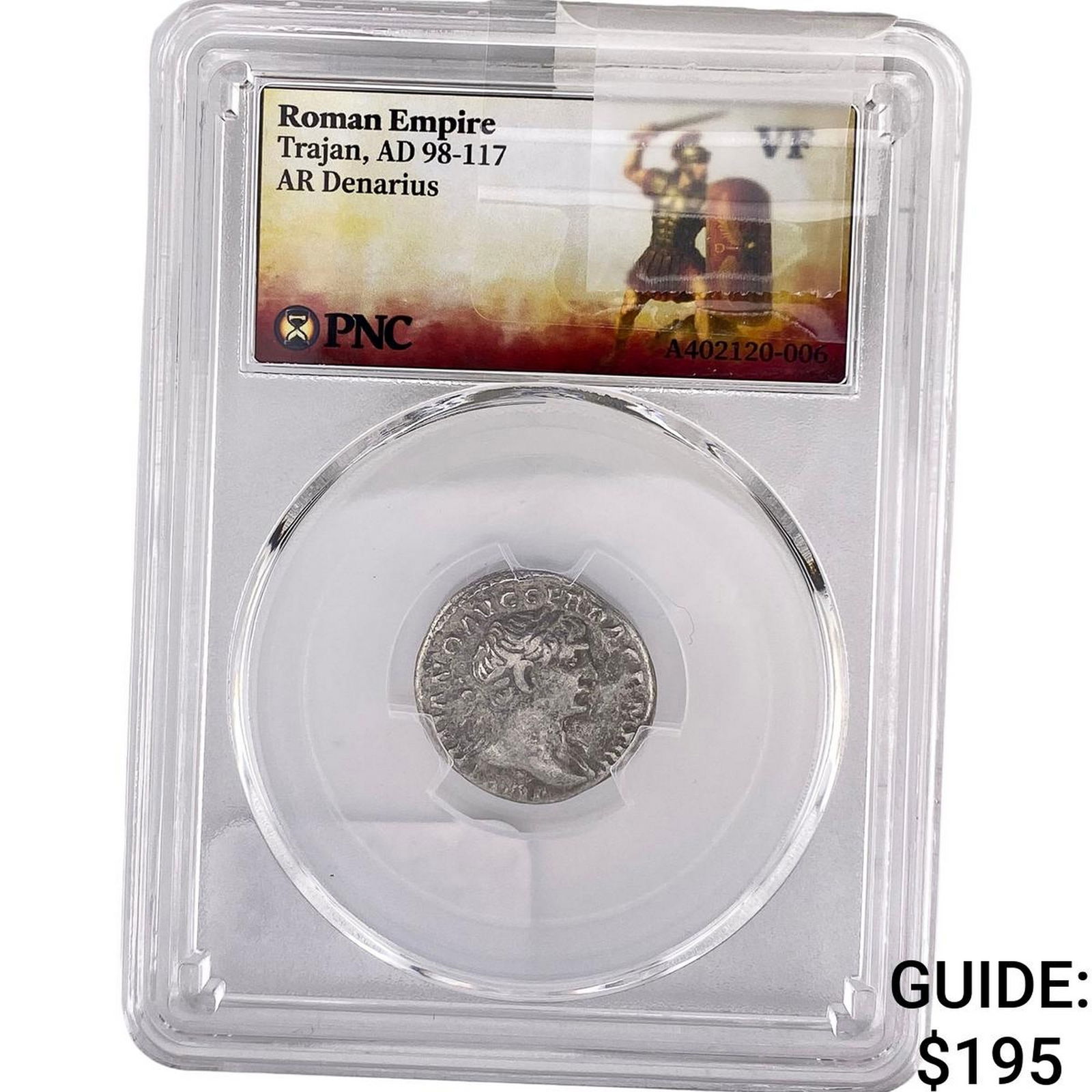 Roman Trajan, AD 98-117 AR Denarius PNC VF: Roman Trajan, AD 98-117 AR Denarius PNC VF