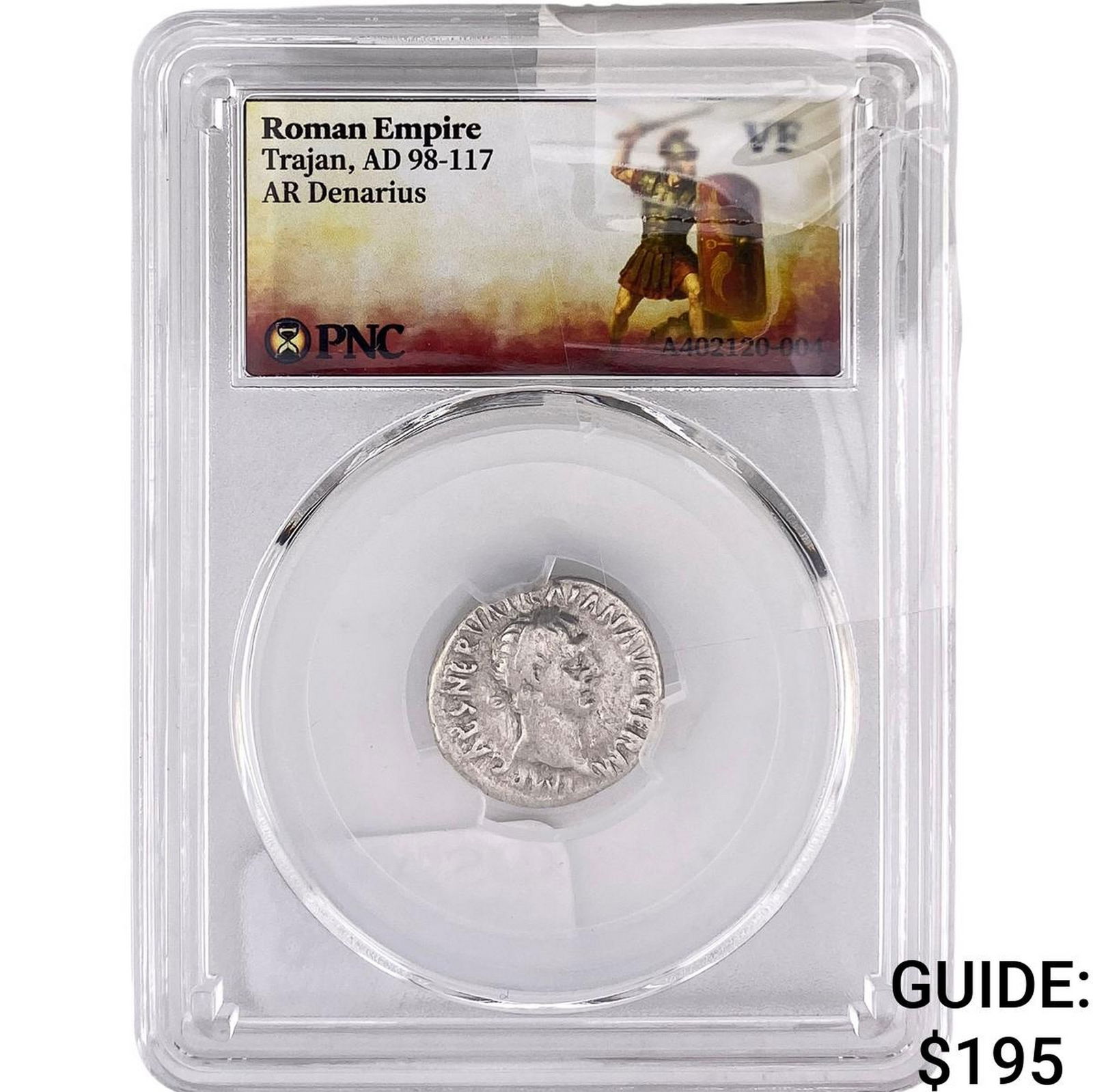 Roman Trajan, AD 98-117 AR Denarius PNC VF: Roman Trajan, AD 98-117 AR Denarius PNC VF