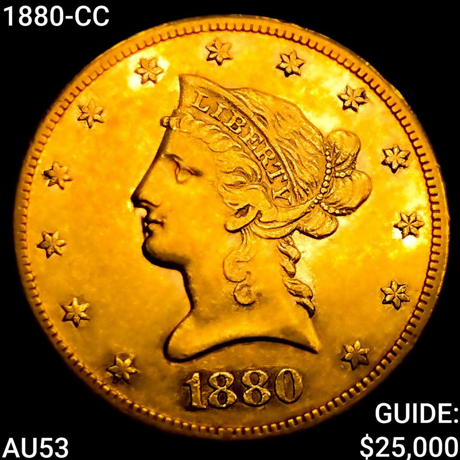 1880-CC $10 Gold Eagle CLOSELY UNCIRCULATED (1 of 2)
