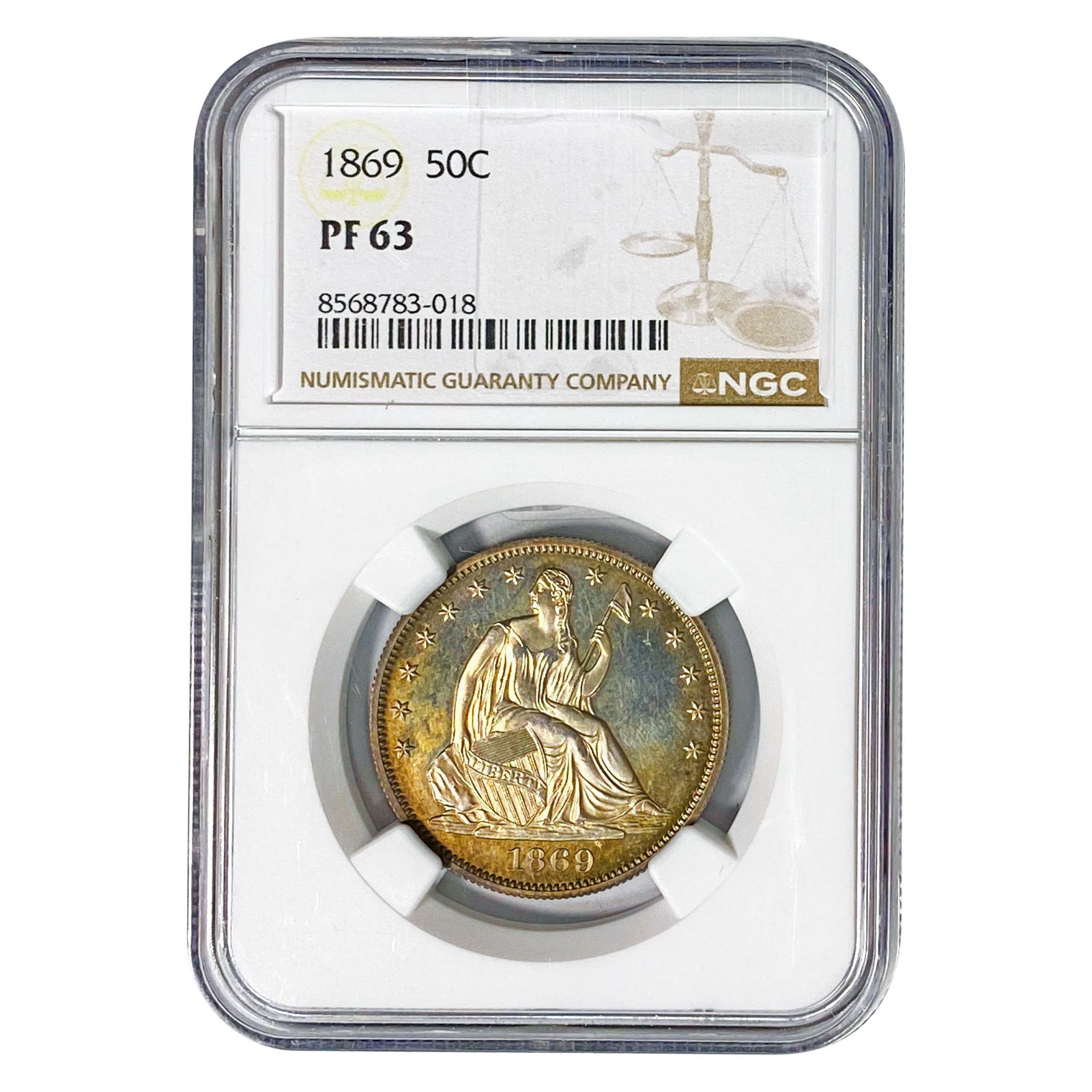 1869 Seated Liberty Half Dollar NGC PF63 (1 of 2)