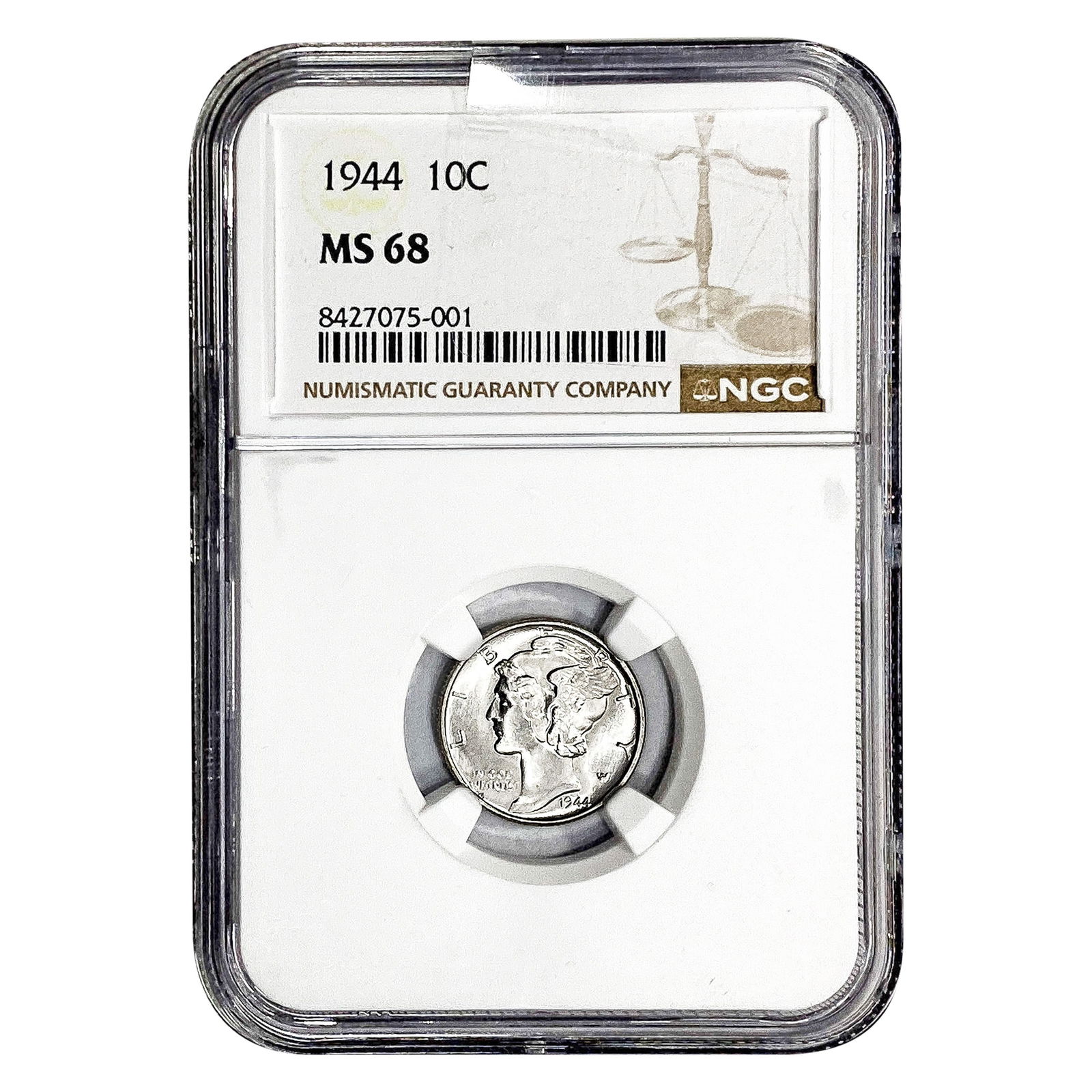 1944 Mercury Silver Dime NGC MS68: 1944 Mercury Silver Dime NGC MS68