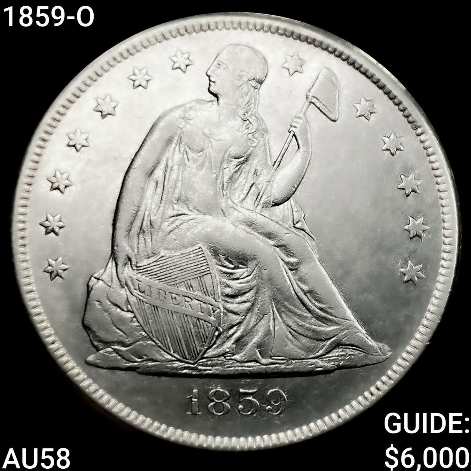 1859-O Seated Liberty Dollar CHOICE AU (1 of 2)