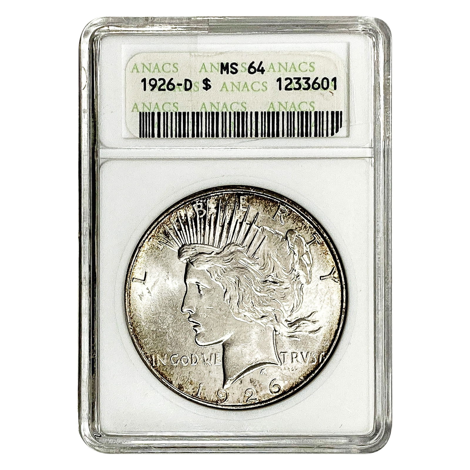 1926-D Silver Peace Dollar ANACS MS64 (1 of 2)