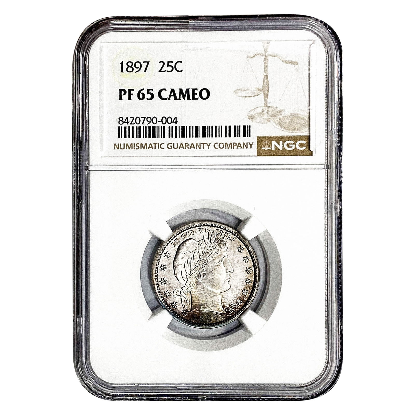 1897 Barber Quarter NGC PF65 Cameo (1 of 2)