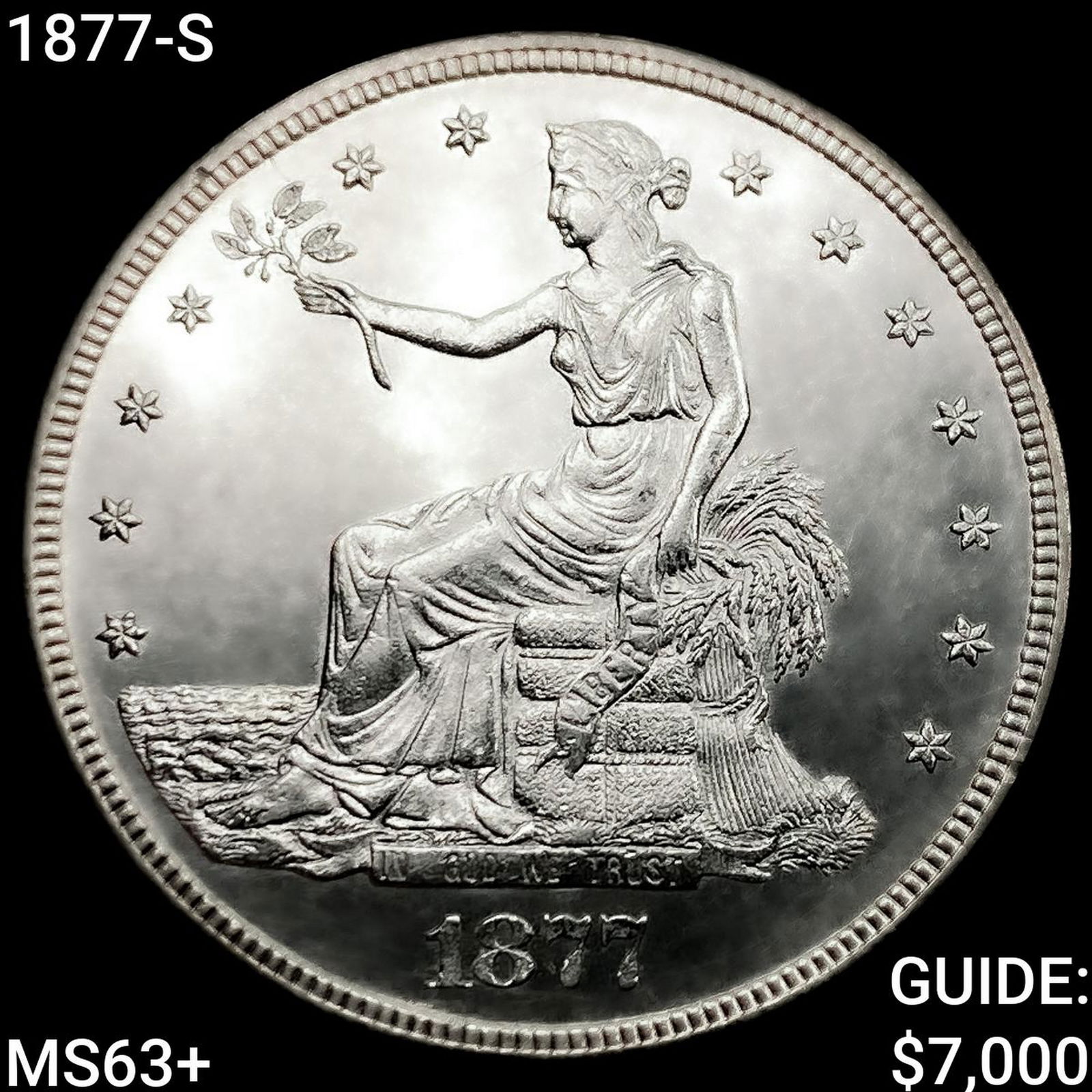1877-S Silver Trade Dollar CHOICE BU+ (1 of 2)