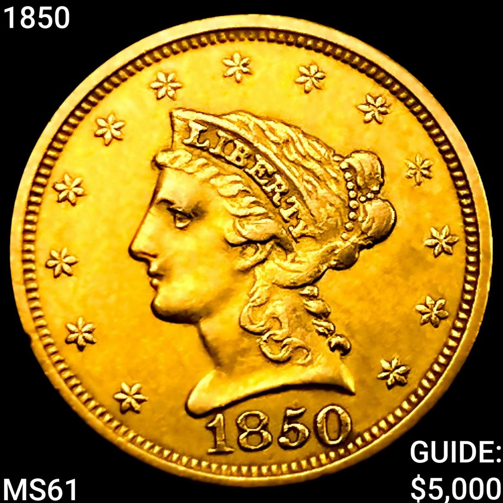 1850 $2.50 Gold Quarter Eagle (1 of 2)