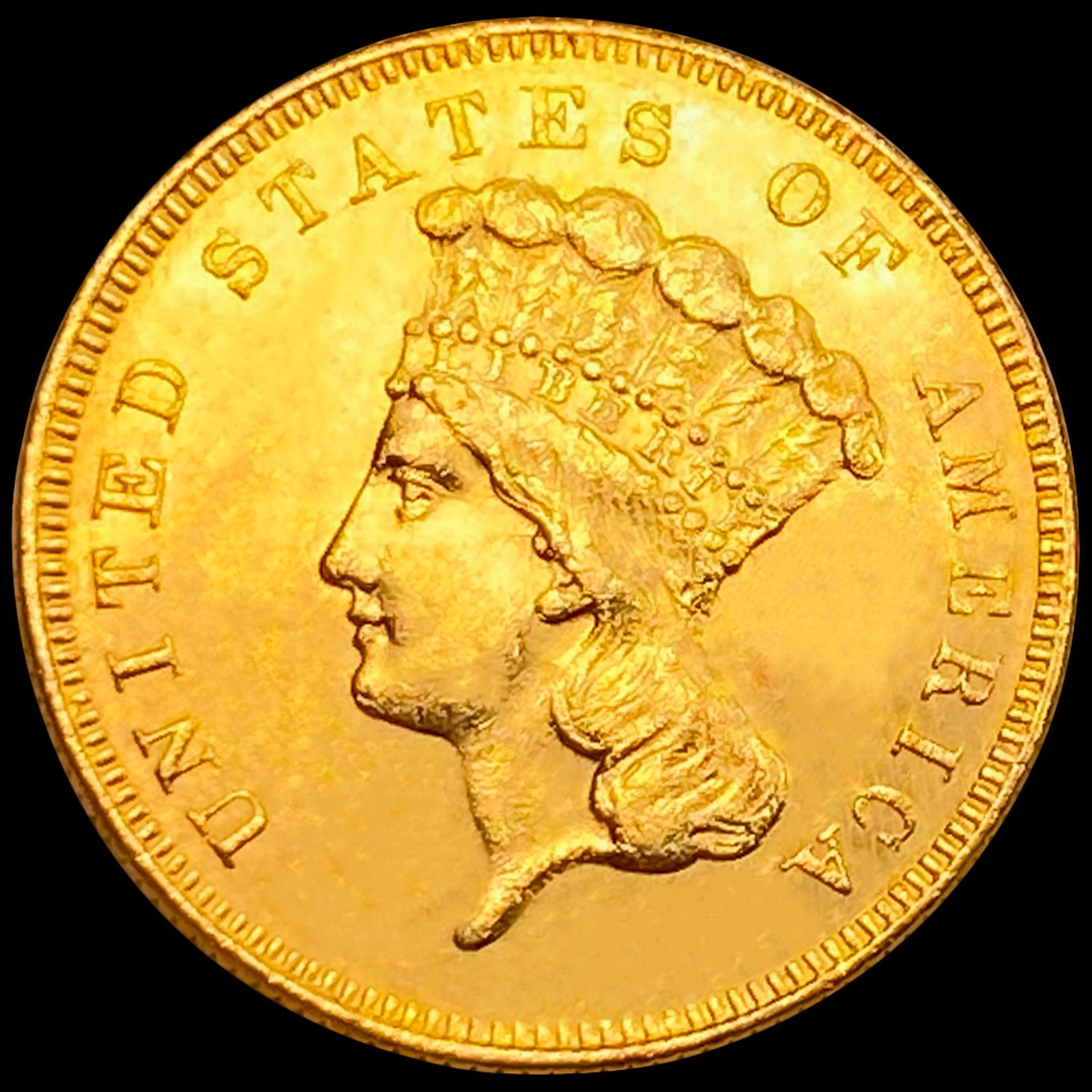 1861 $3 Gold Piece (1 of 2)