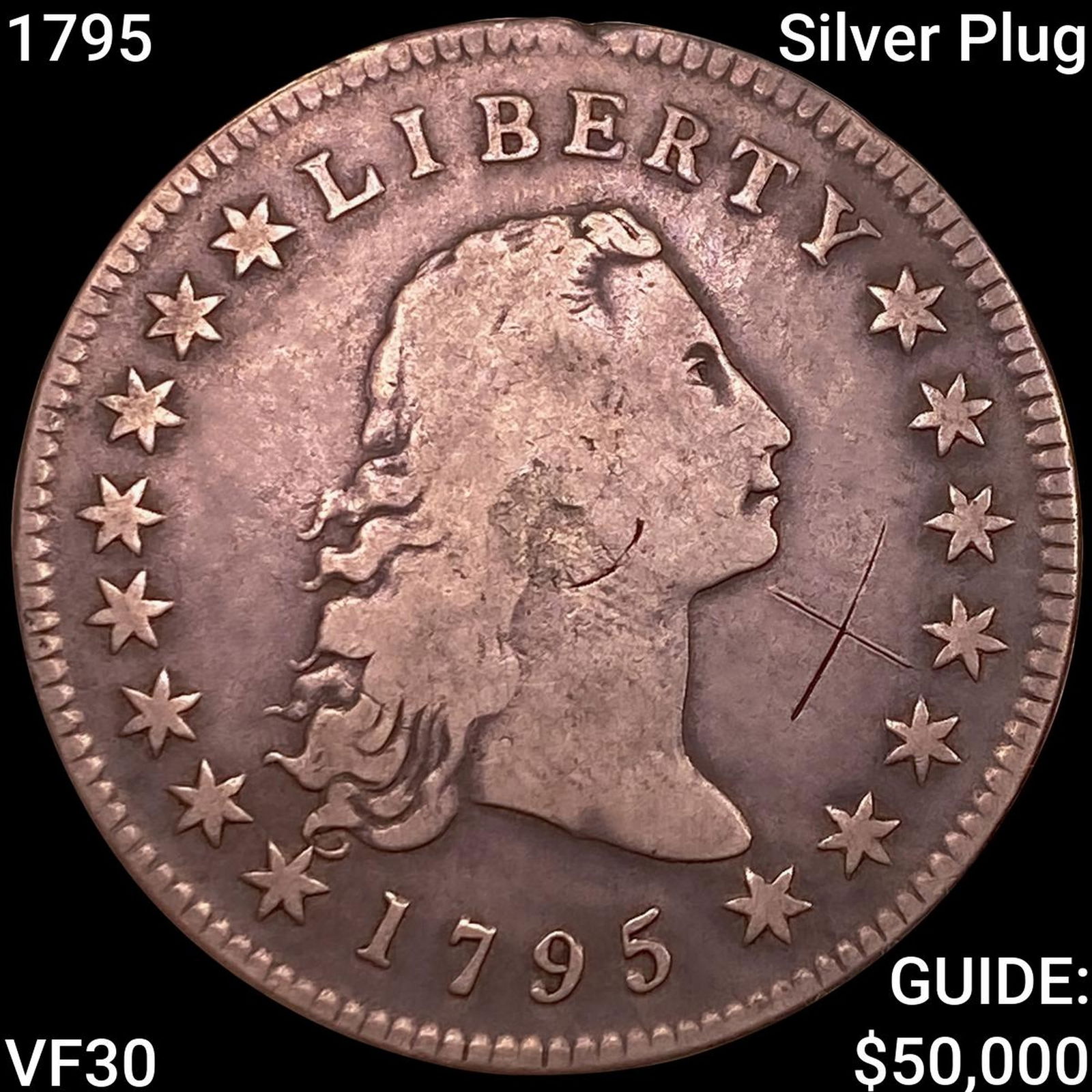 1795 Silver Plug Flowing Hair Dollar LIGHTLY CIRCULATED (1 of 2)
