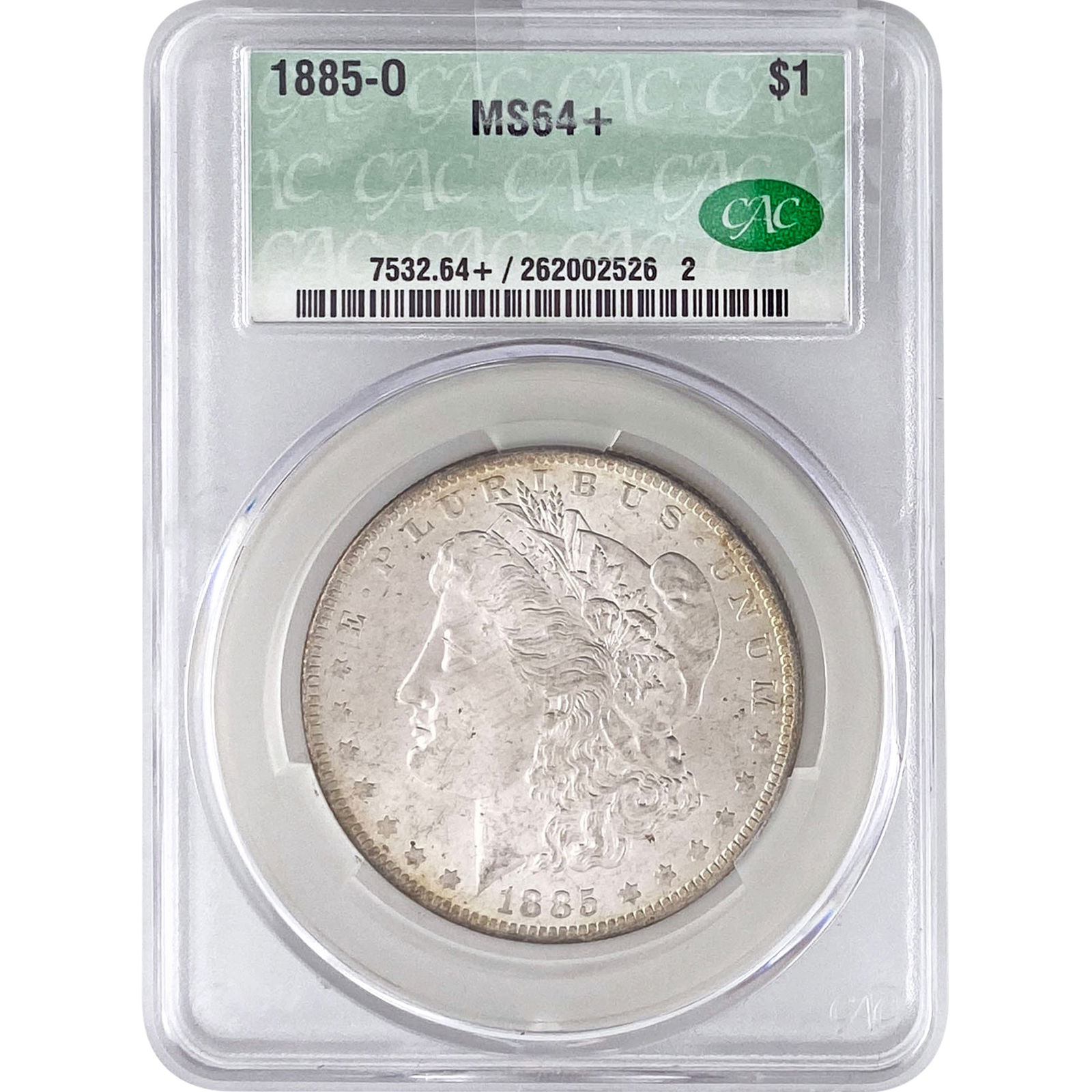 1885-O Morgan Silver Dollar CAC MS64+ (1 of 2)