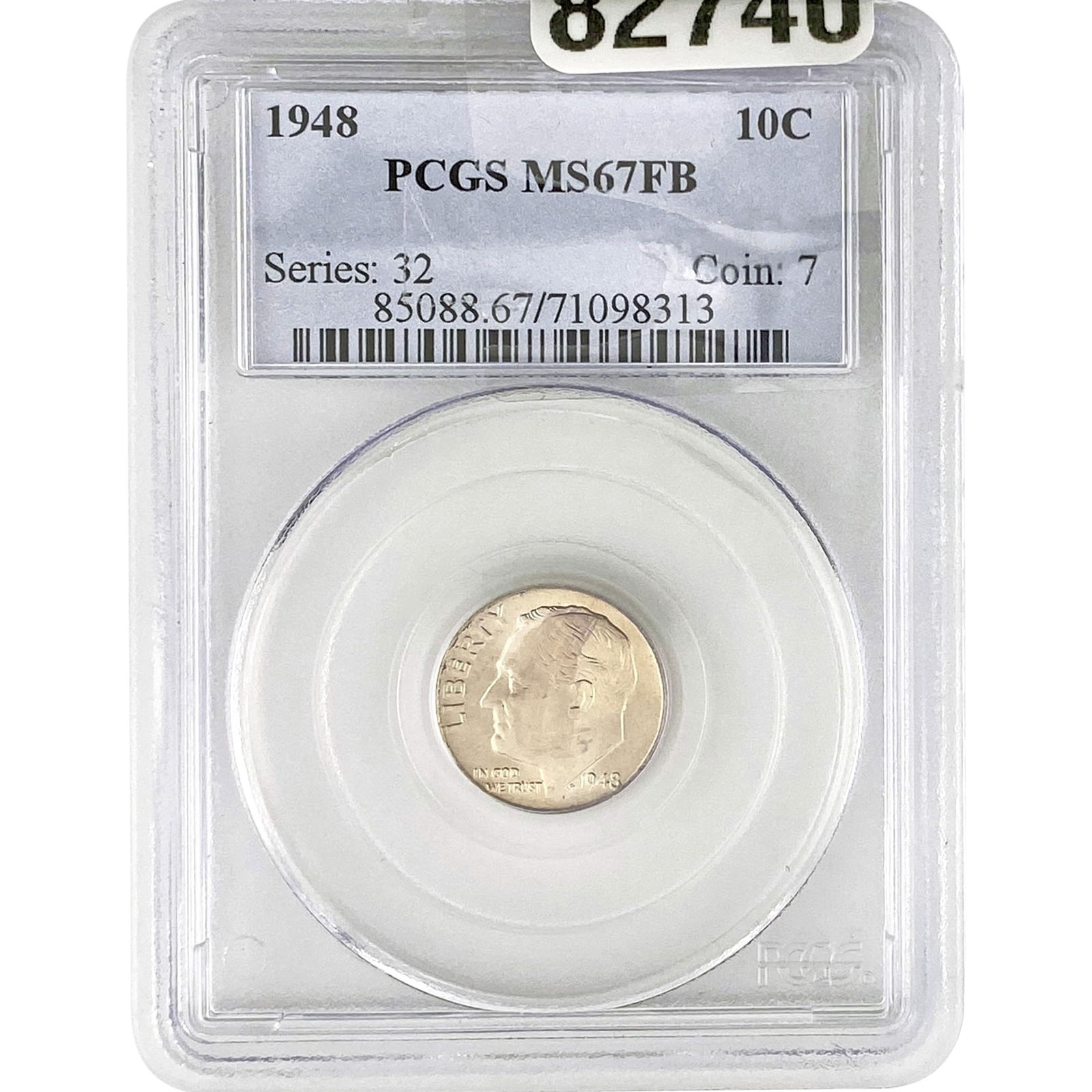 1948 Roosevelt Dime PCGS MS67 FB (1 of 2)