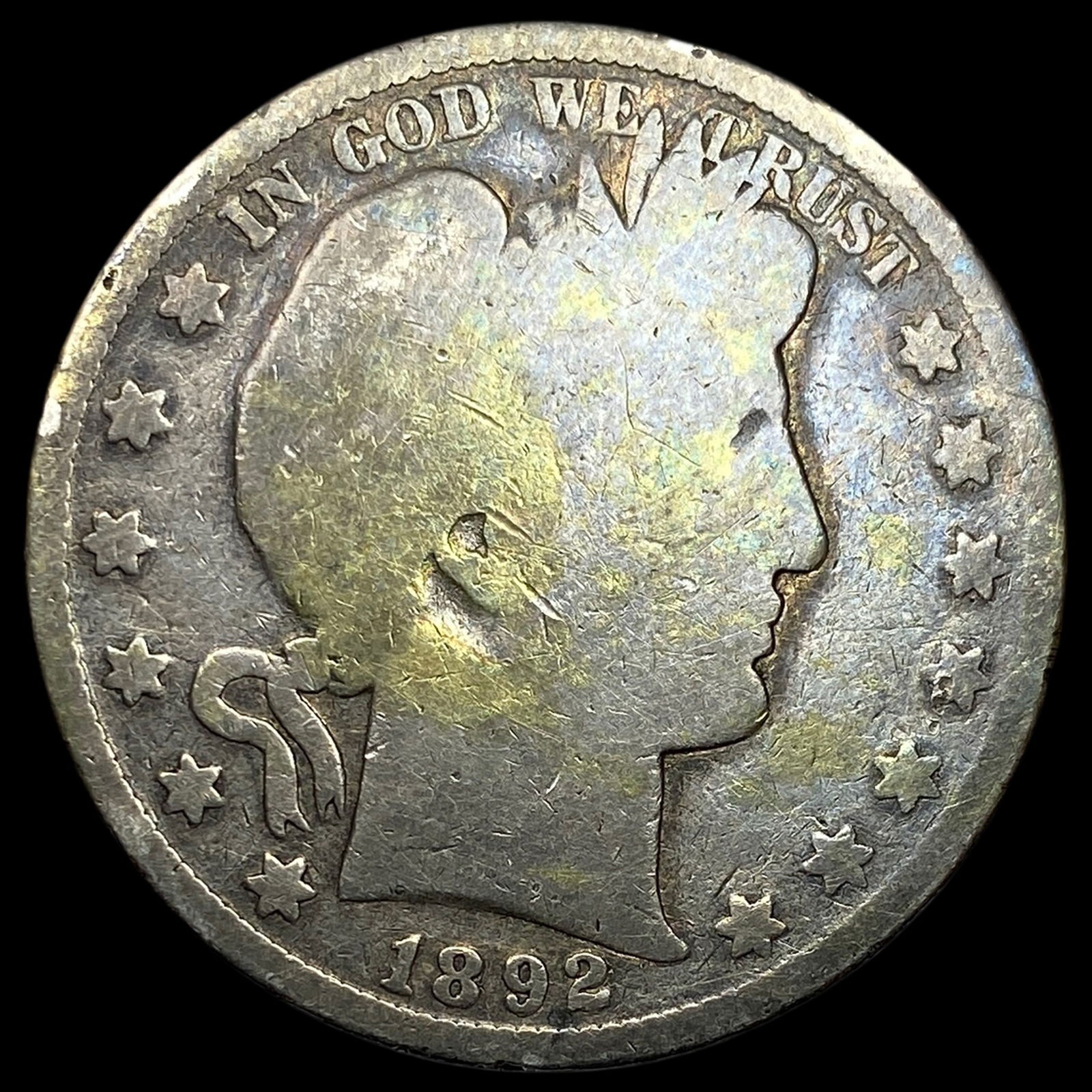 1892 Silver Barber Half Dollar NICELY CIRCULATED (1 of 2)
