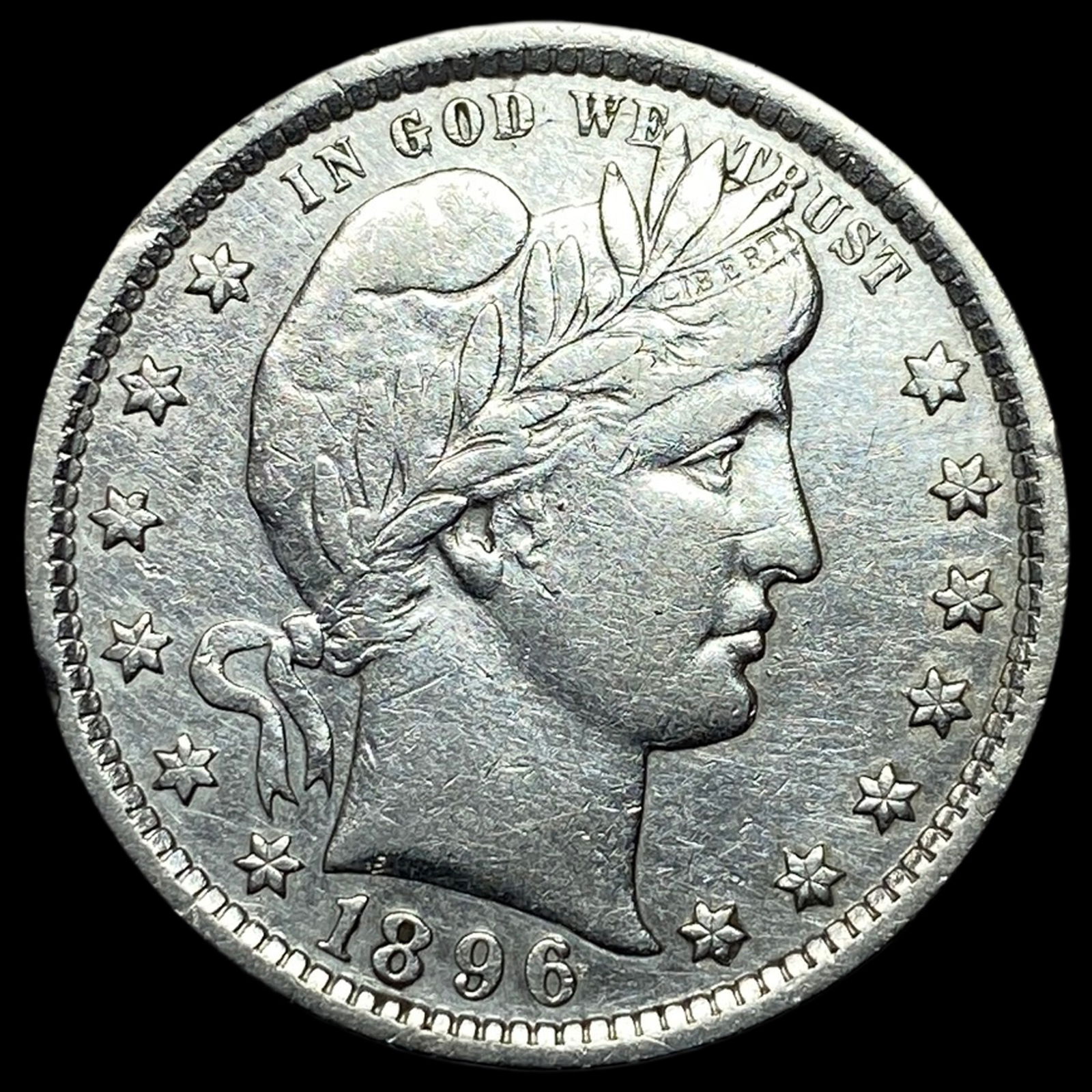 1896-O Barber Quarter NEARLY UNCIRCULATED (1 of 2)