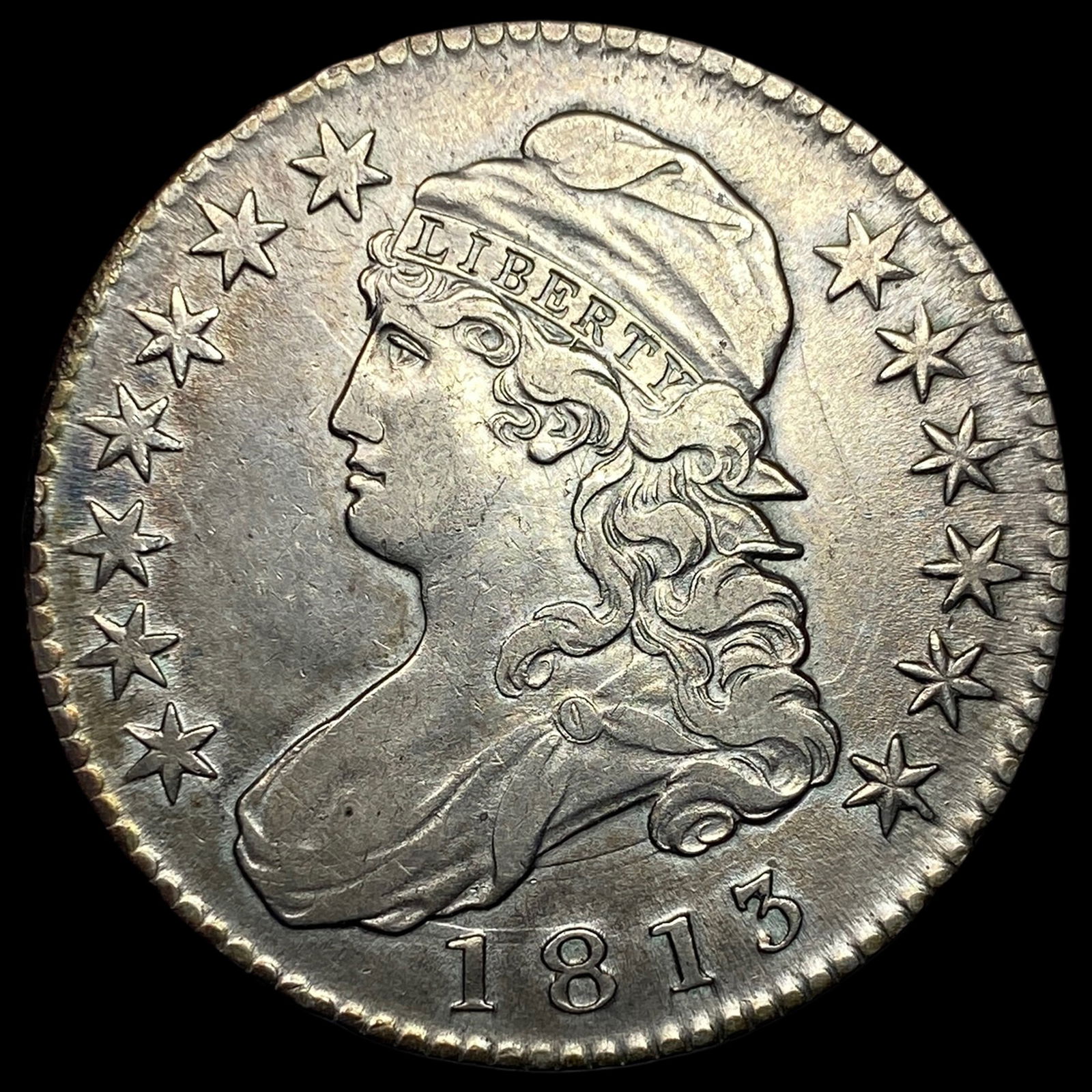 1813 Capped Bust Half Dollar ABOUT UNCIRCULATED (1 of 2)