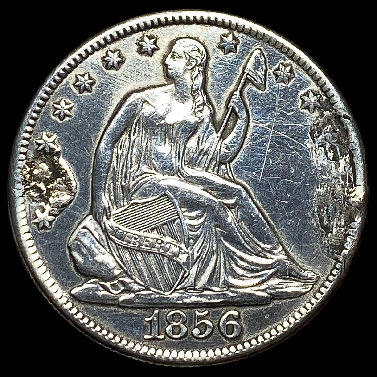 1856 Silver Seated Liberty Dime HIGH GRADE (1 of 2)