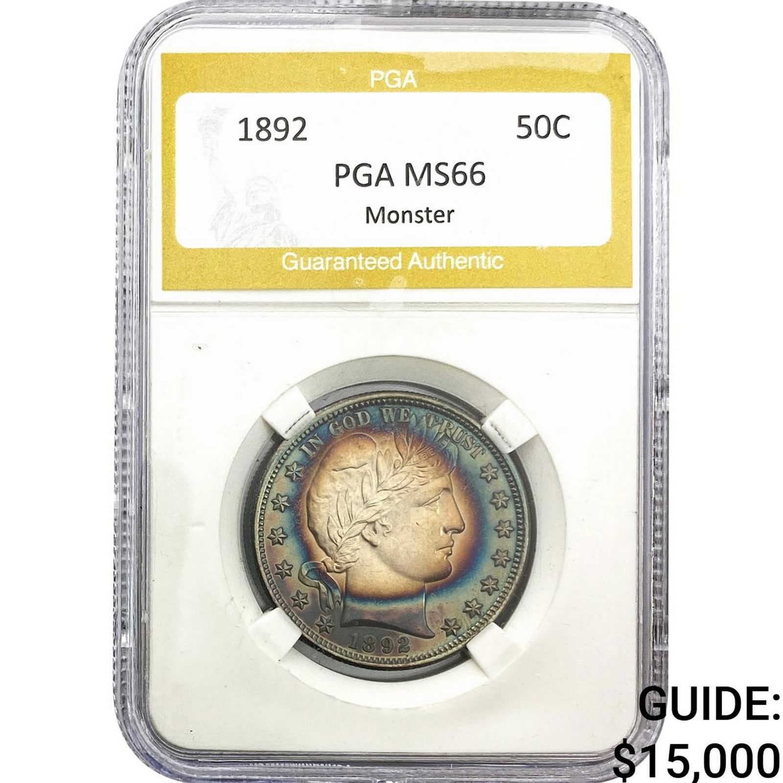 1892 Barber Half Dollar PGA MS66 (1 of 2)