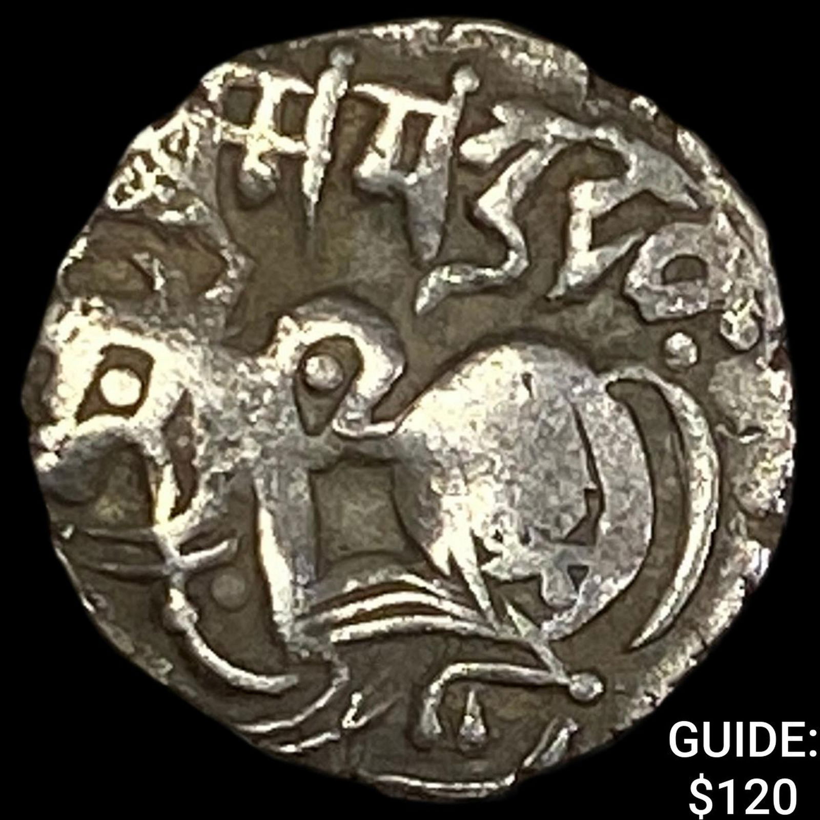 India Rajput 700-1000 Silver Jital NEARLY UNCIRCULATED (1 of 2)