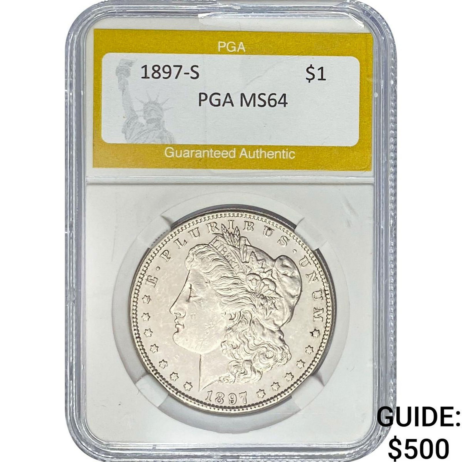 1897-S Morgan Silver Dollar PGA MS64 (1 of 2)