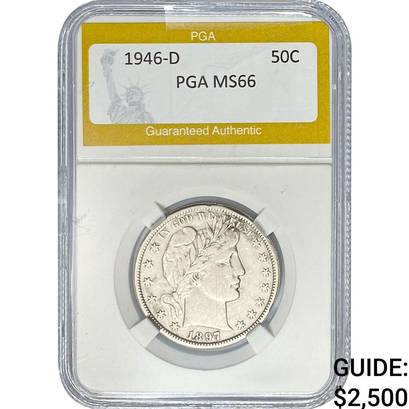 1897-S Barber Half Dollar PGA XF40 (1 of 2)