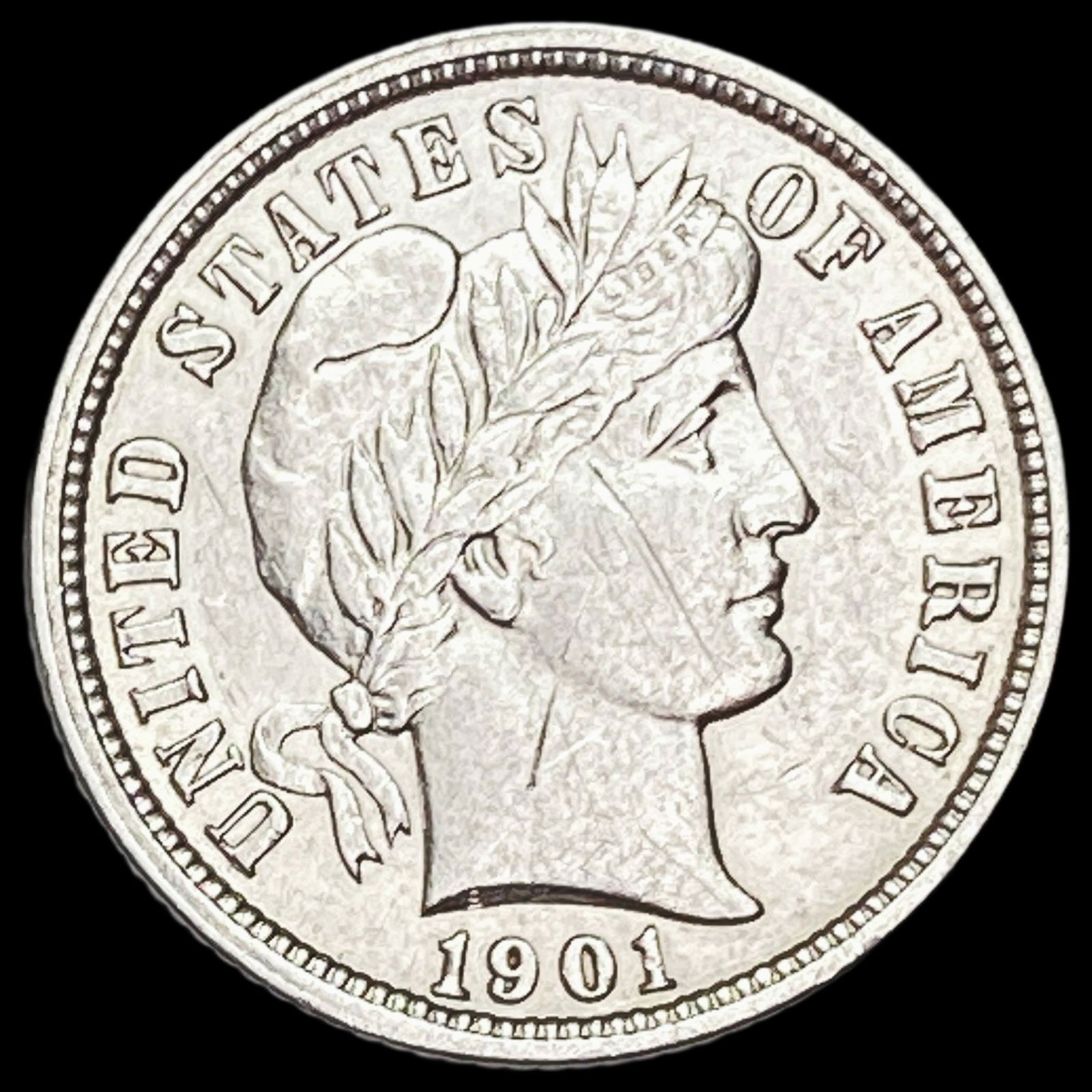 1901-O Silver Barber Dime UNCIRCULATED (1 of 2)