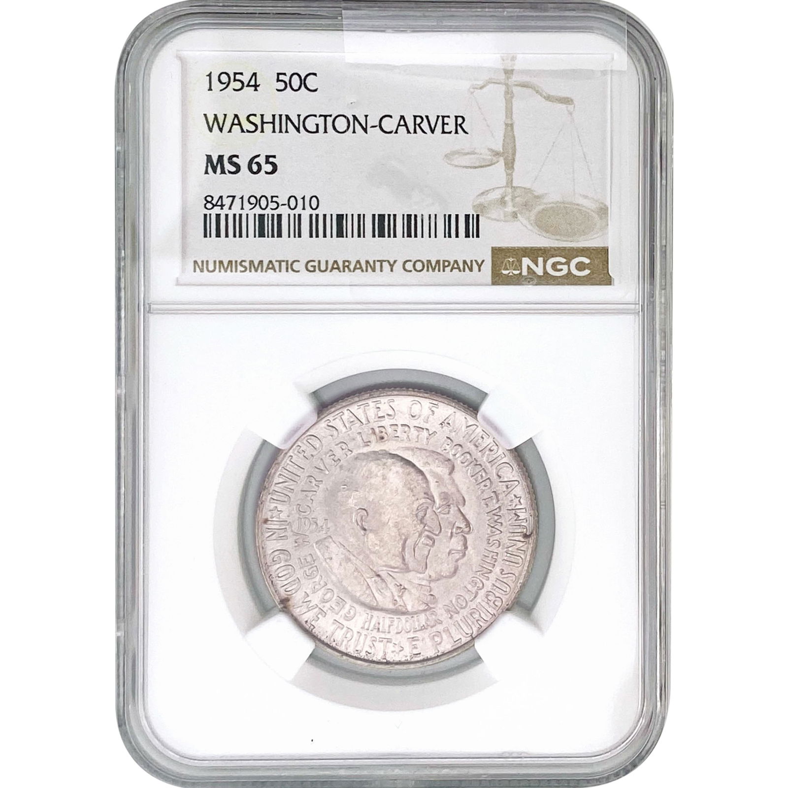 1954 Washington Carver Half Dollar NGC MS65 (1 of 2)