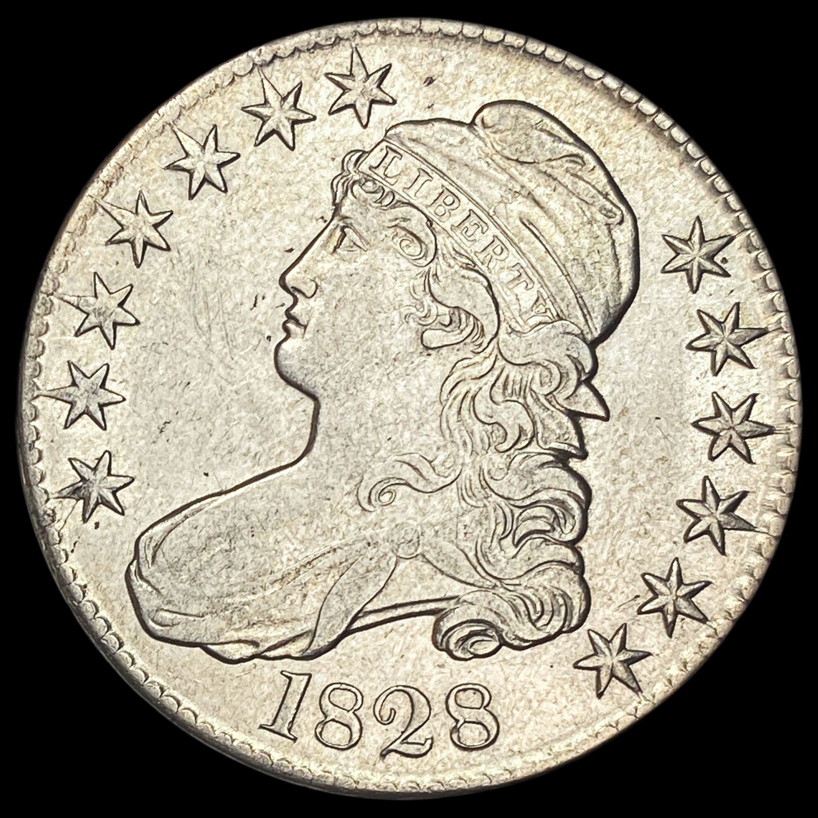 1828 Capped Bust Half Dollar CLOSELY UNCIRCULATED (1 of 2)