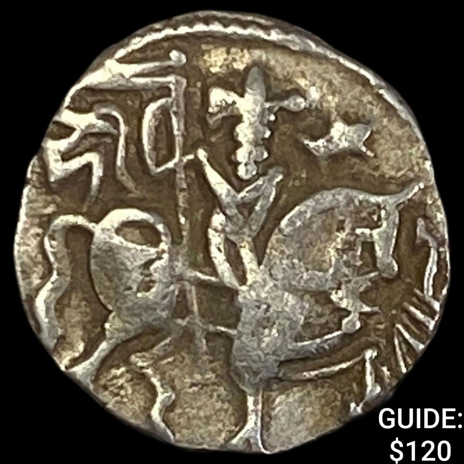 India Rajput 700-1000 Silver Jital NEARLY UNCIRCULATED (1 of 2)