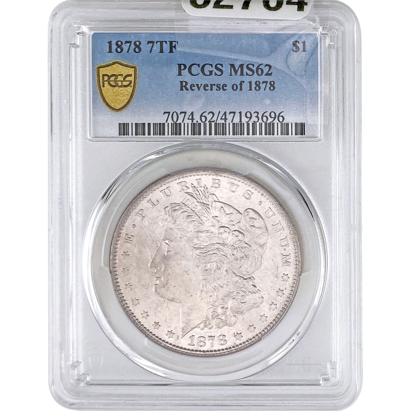 1878 Rev. 1878 Morgan Silver Dollar PCGS MS62 (1 of 2)