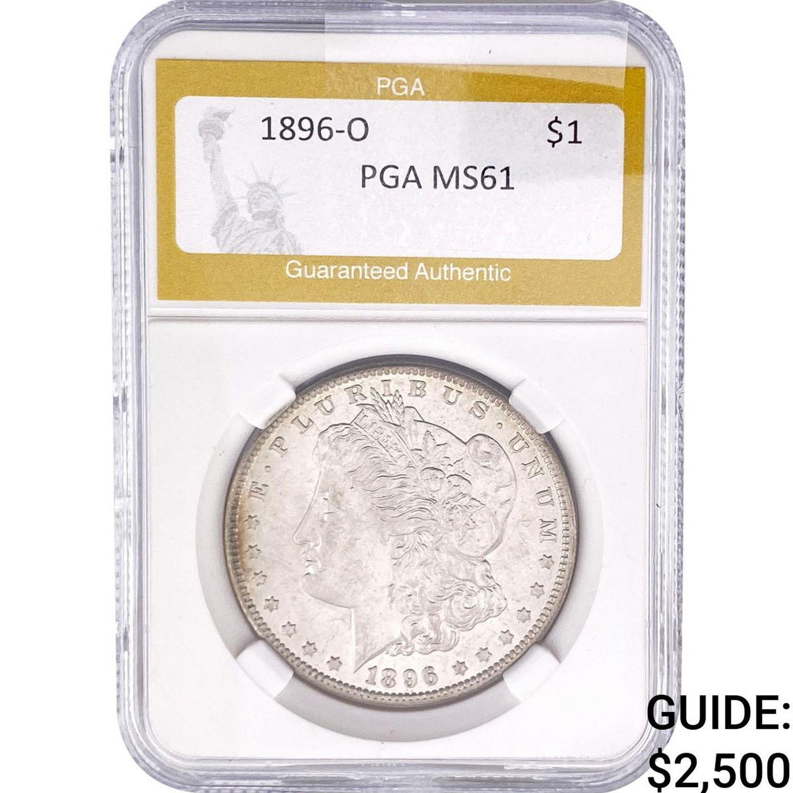 1896-O Morgan Silver Dollar PGA MS61 (1 of 2)