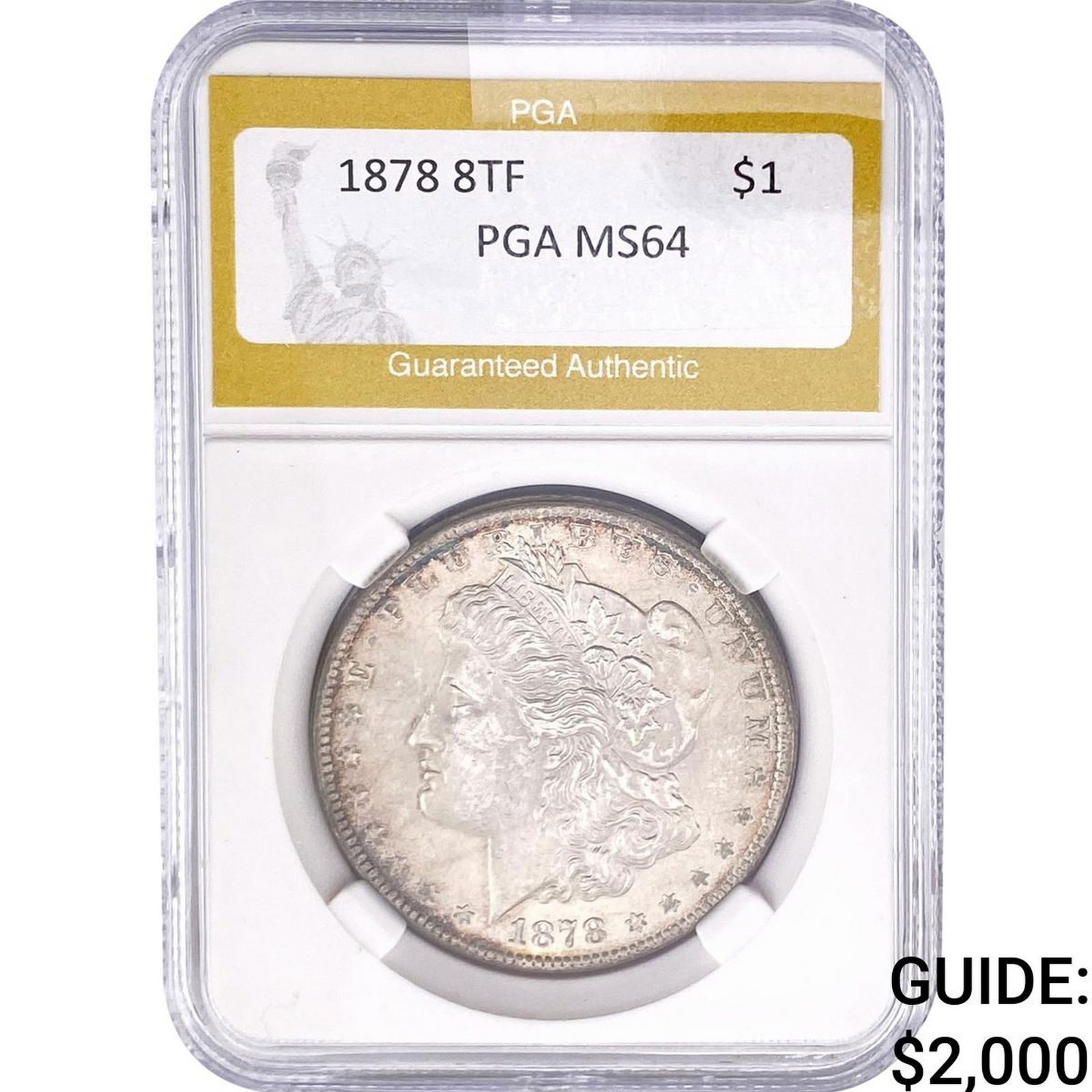 1878 8TF Morgan Silver Dollar PGA MS64 (1 of 2)