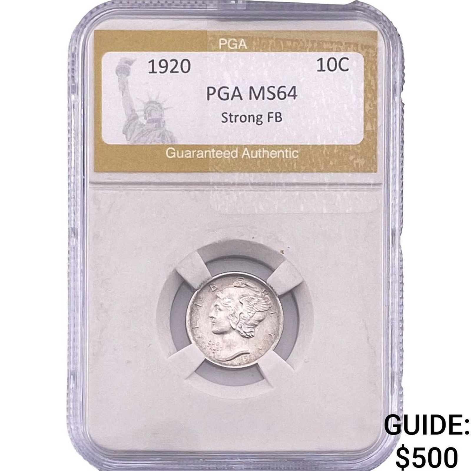 1920 Mercury Silver Dime PGA MS64 Strong FB (1 of 2)