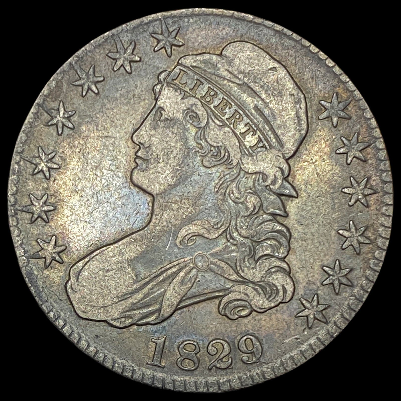 1829 Capped Bust Half Dollar NEARLY UNCIRCULATED (1 of 2)