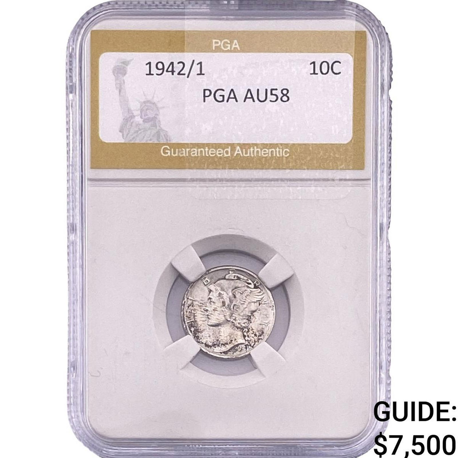 1942/1 Mercury Silver Dime PGA AU58 (1 of 2)