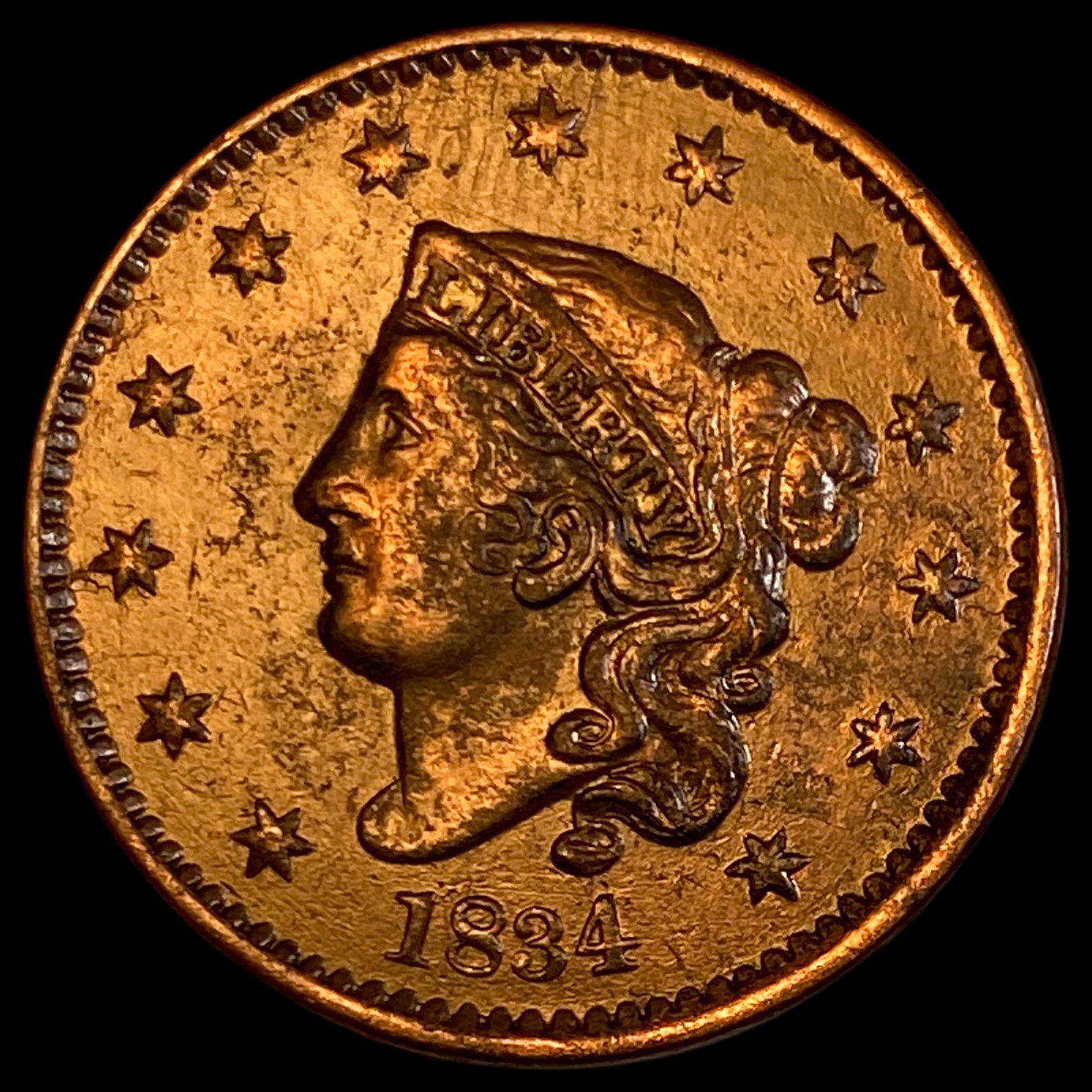 1834 Coronet Head Large Cent HIGH GRADE (1 of 2)