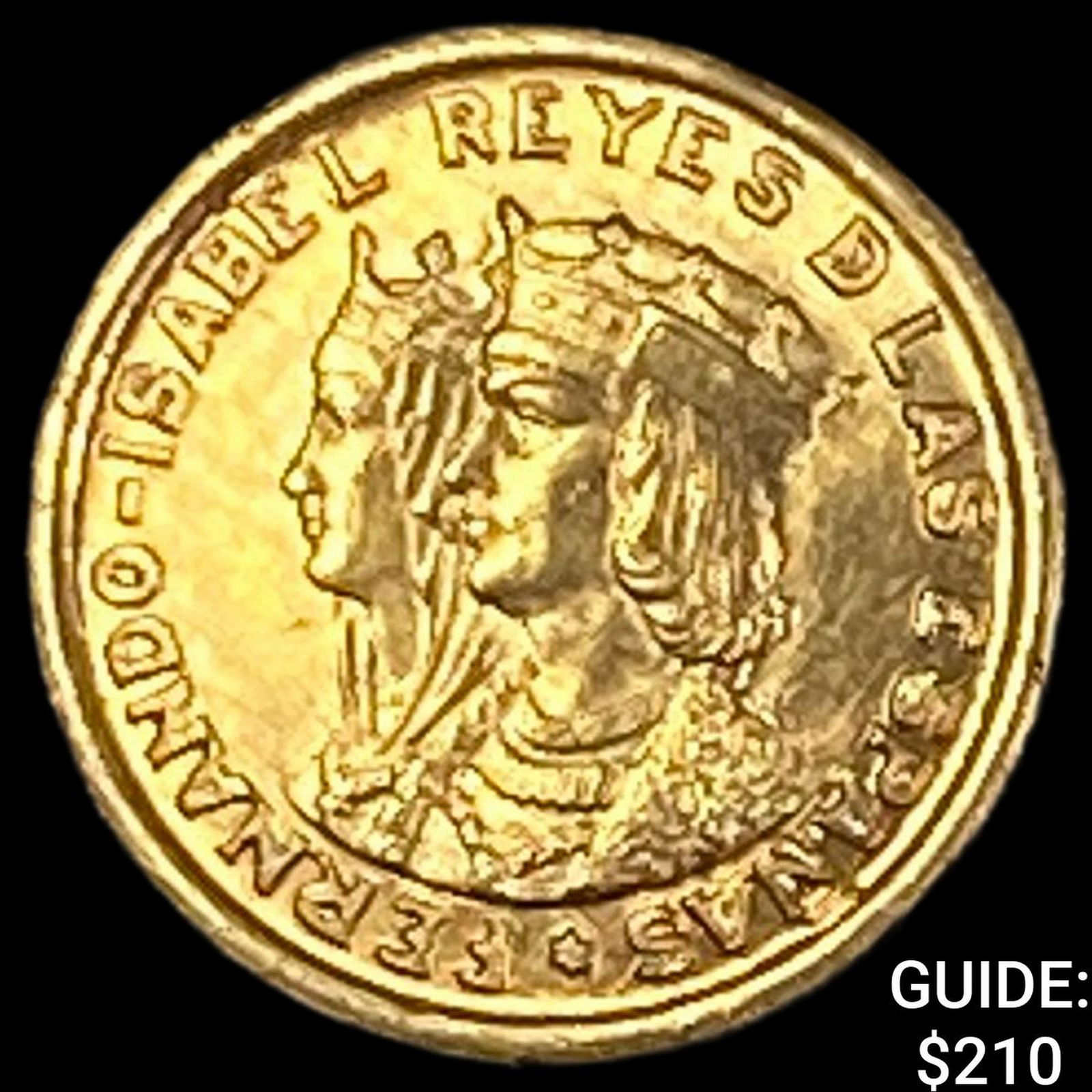 Spain Isabella/Ferdinand Catholic Kings Gold 1/10th Oz GEM BU: Spain Isabella/Ferdinand Catholic Kings Gold 1/10th Oz GEM BU
