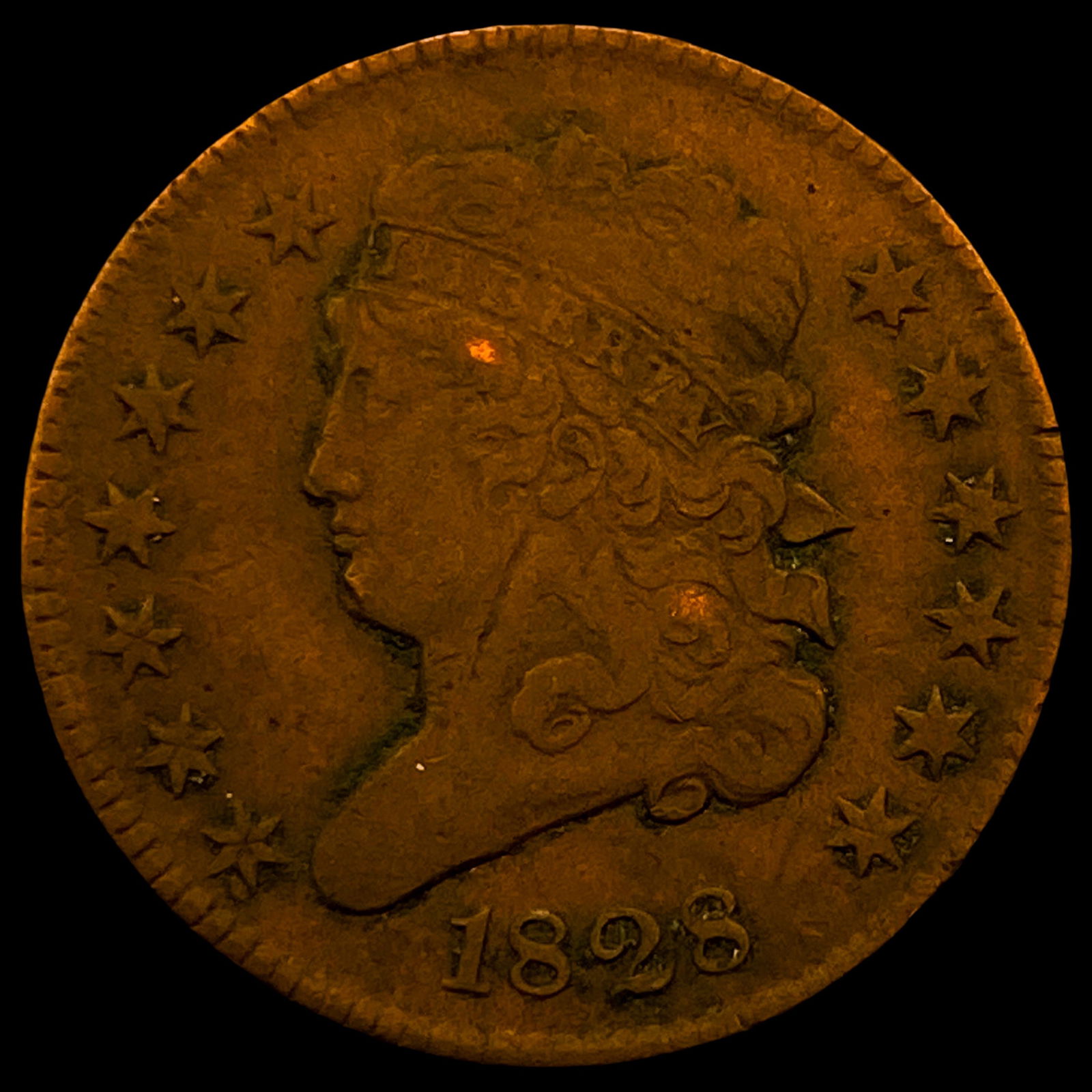 1828 Classic Head Half Cent LIGHTLY CIRCULATED (1 of 2)