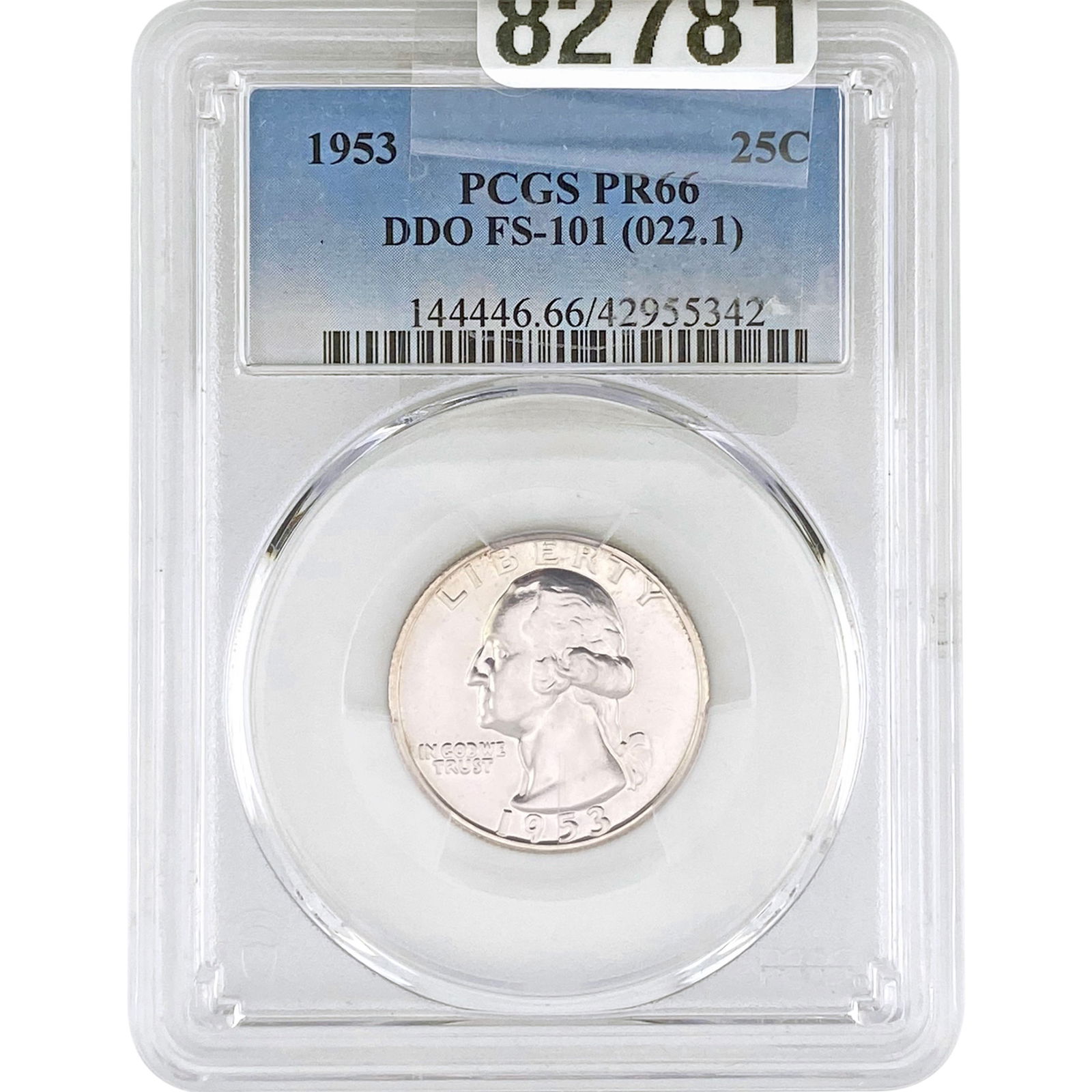 1953 Washington Silver Quarter PCGS MPR66 DDO FS-101 (1 of 2)
