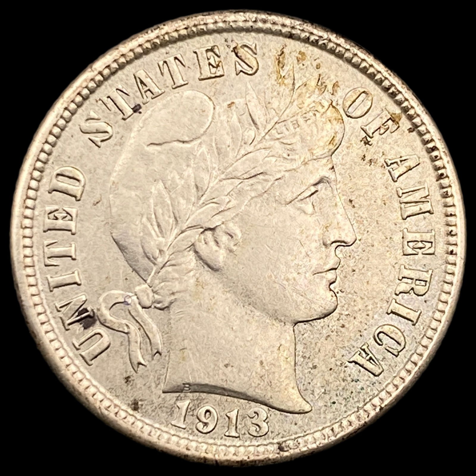 1913 Barber Dime CHOICE AU (1 of 2)