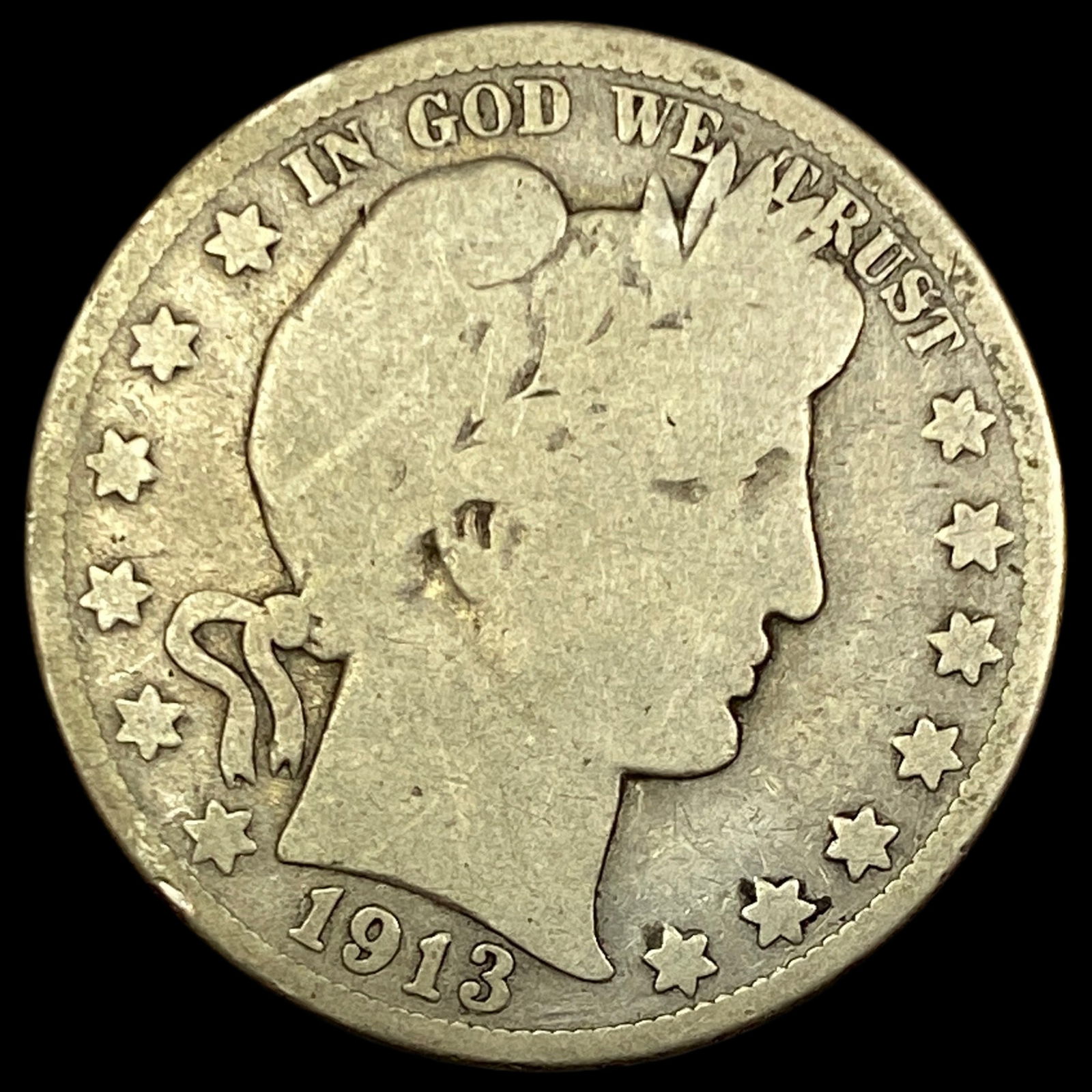 1913 Barber Half Dollar NICELY CIRCULATED (1 of 2)