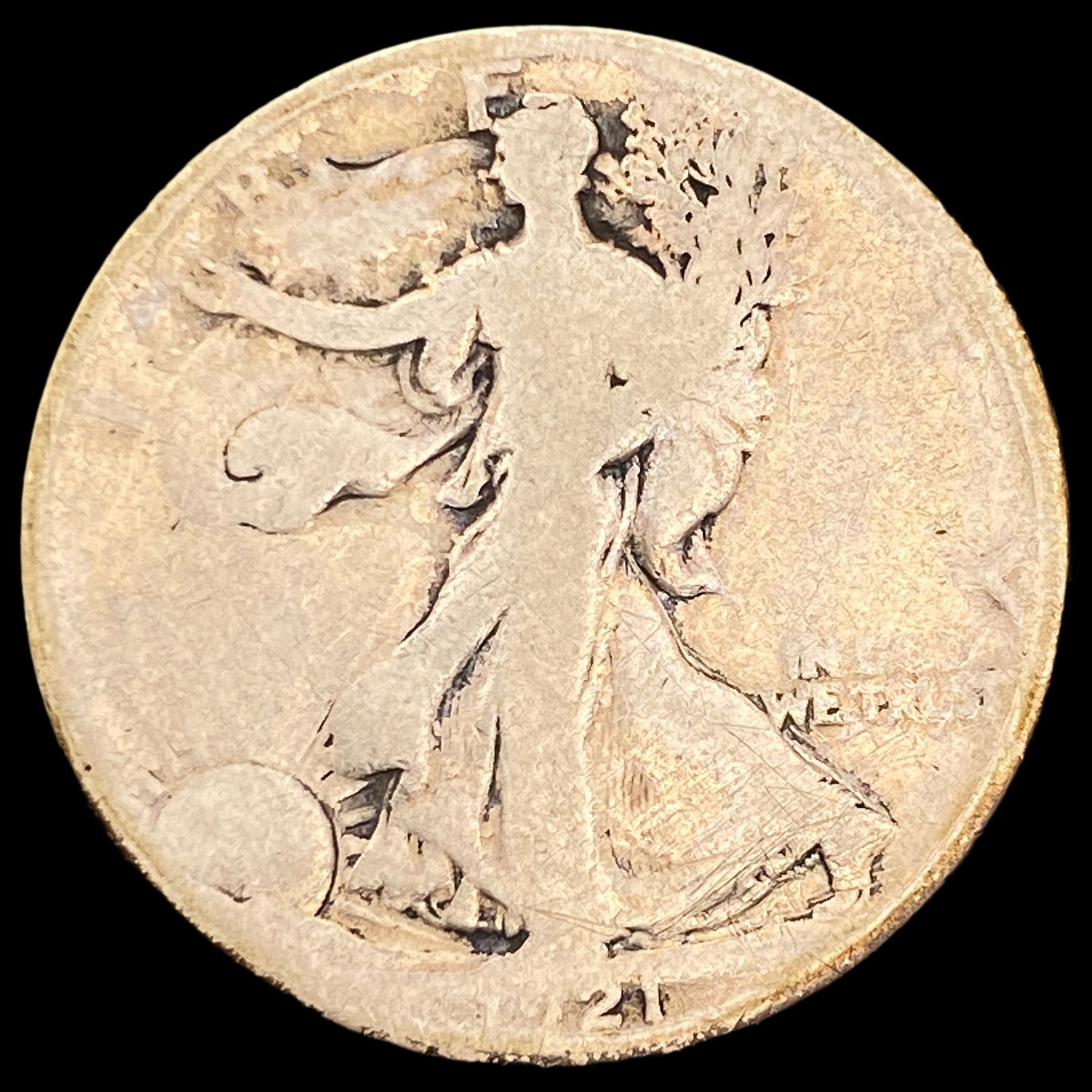 1921-D Walking Liberty Half Dollar NICELY CIRCULATED (1 of 2)