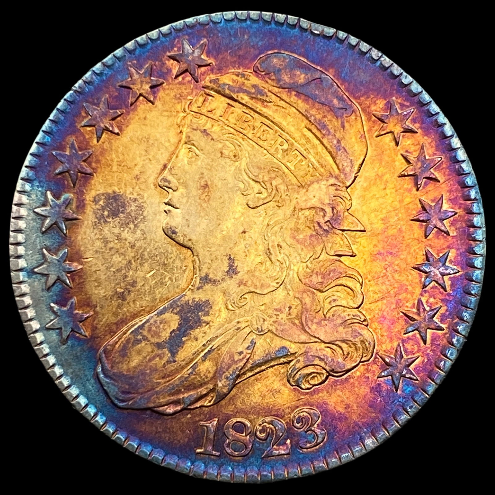 1823 Capped Bust Half Dollar CLOSELY UNCIRCULATED (1 of 2)