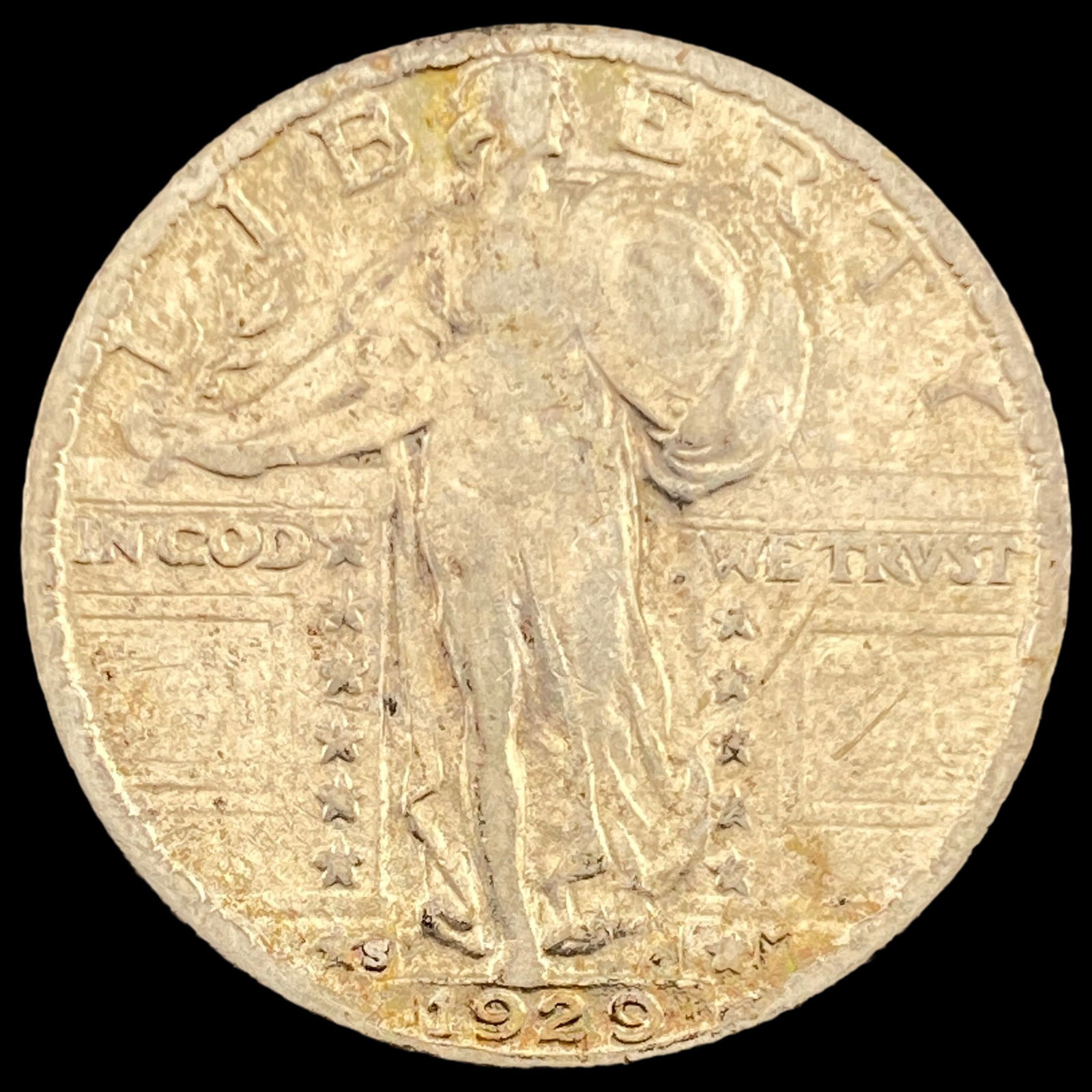 1929-S Silver Standing Liberty Quarter NEARLY UNCIRCULATED (1 of 2)