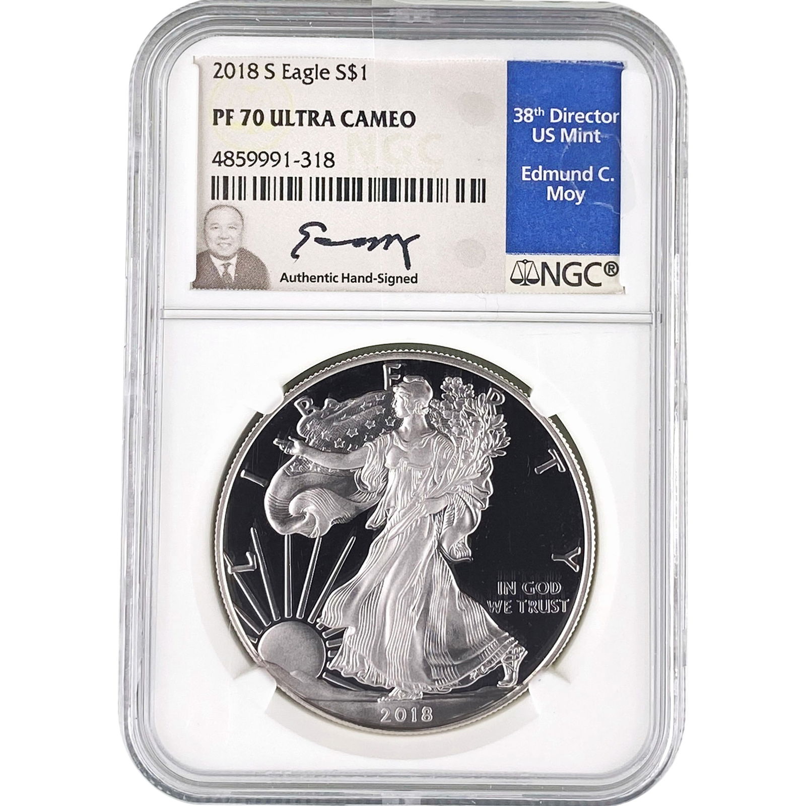 2018-S Silver Eagle NGC PF70 Ultra Cameo (1 of 2)