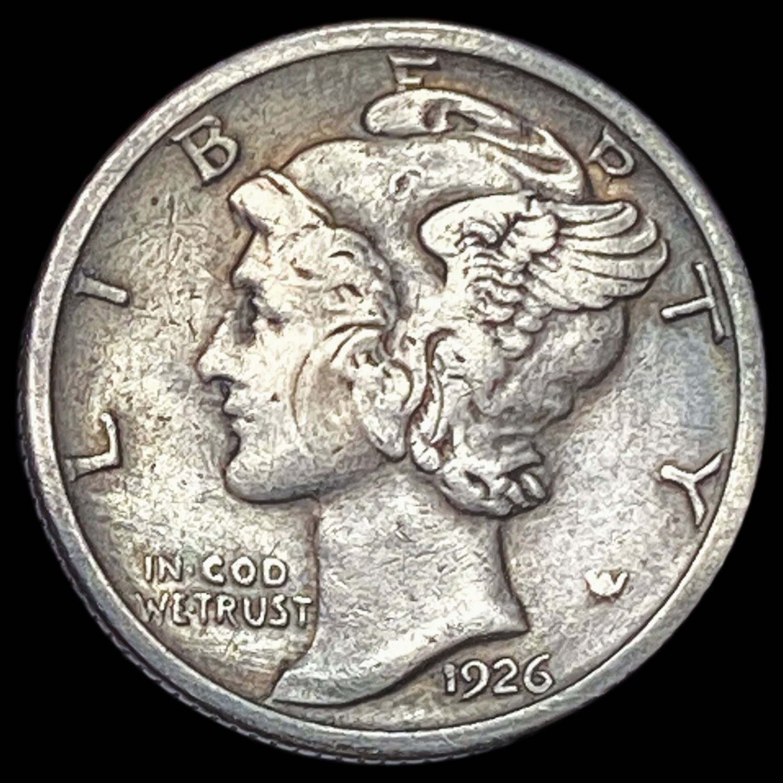 1926-S Silver Mercury Dime NEARLY UNCIRCULATED (1 of 2)
