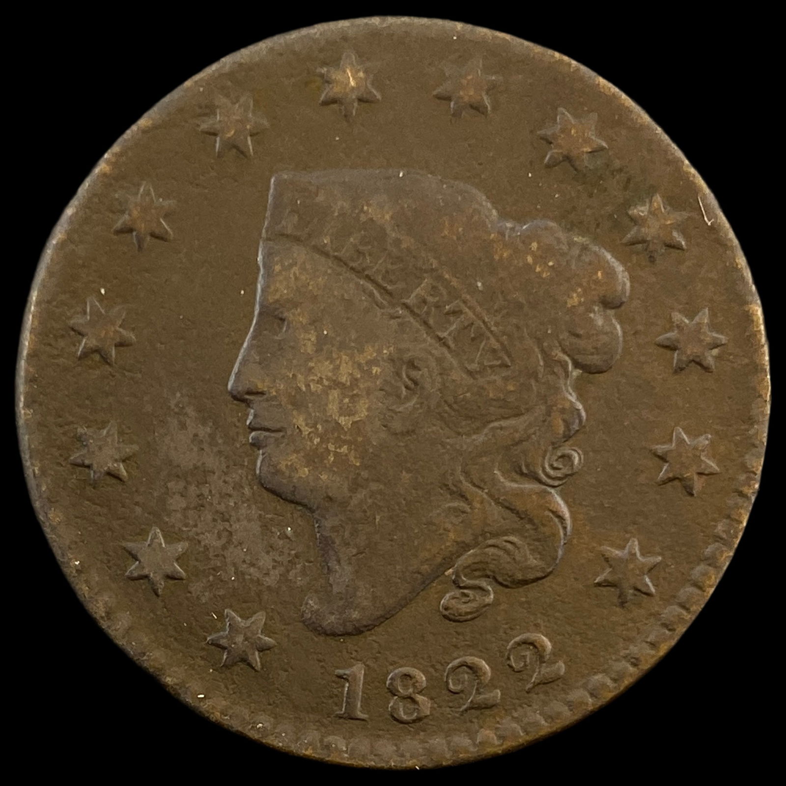 1822 Large Cent LIGHTLY CIRCULATED (1 of 2)
