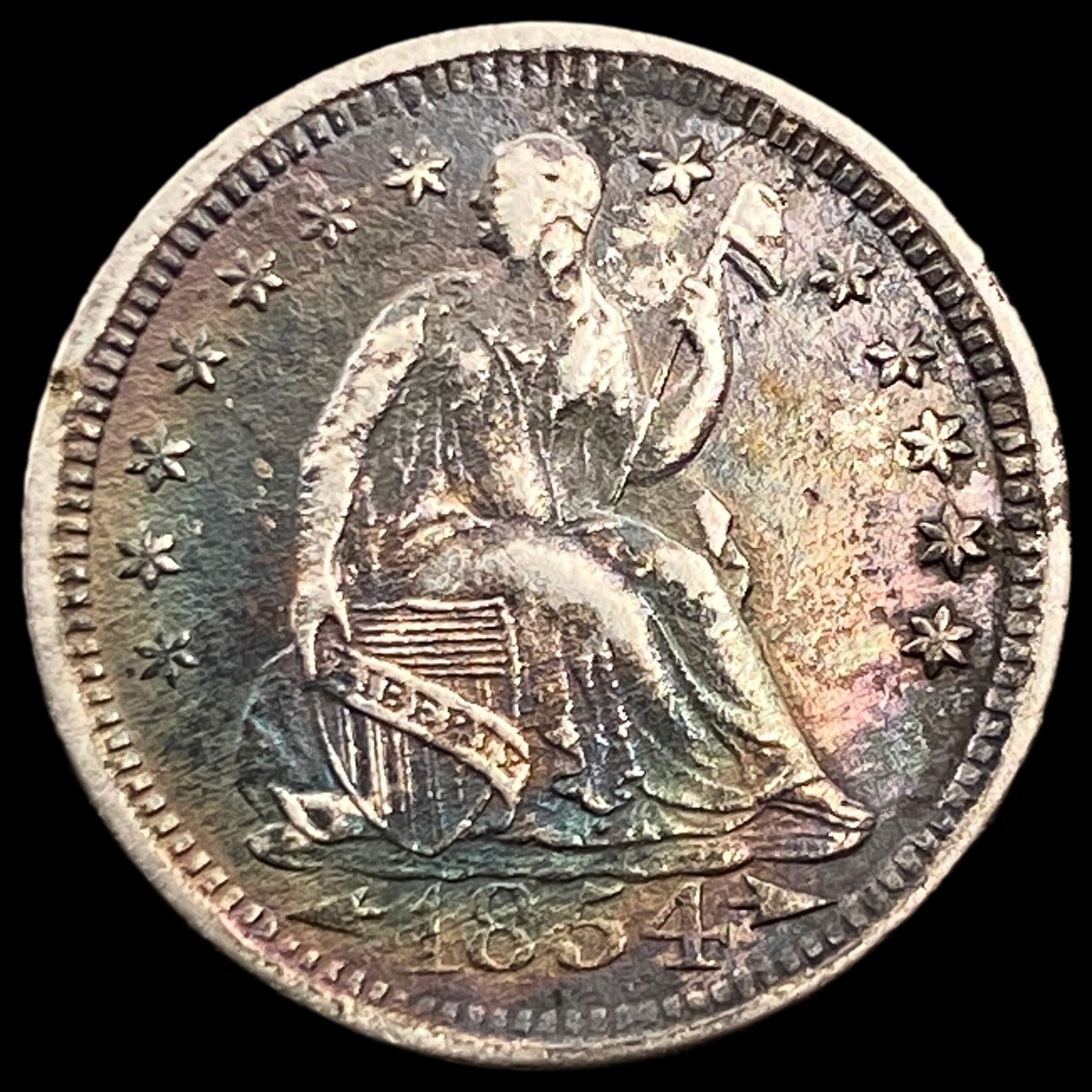 1854-O Arrows Seated Liberty Half Dime CHOICE AU (1 of 2)