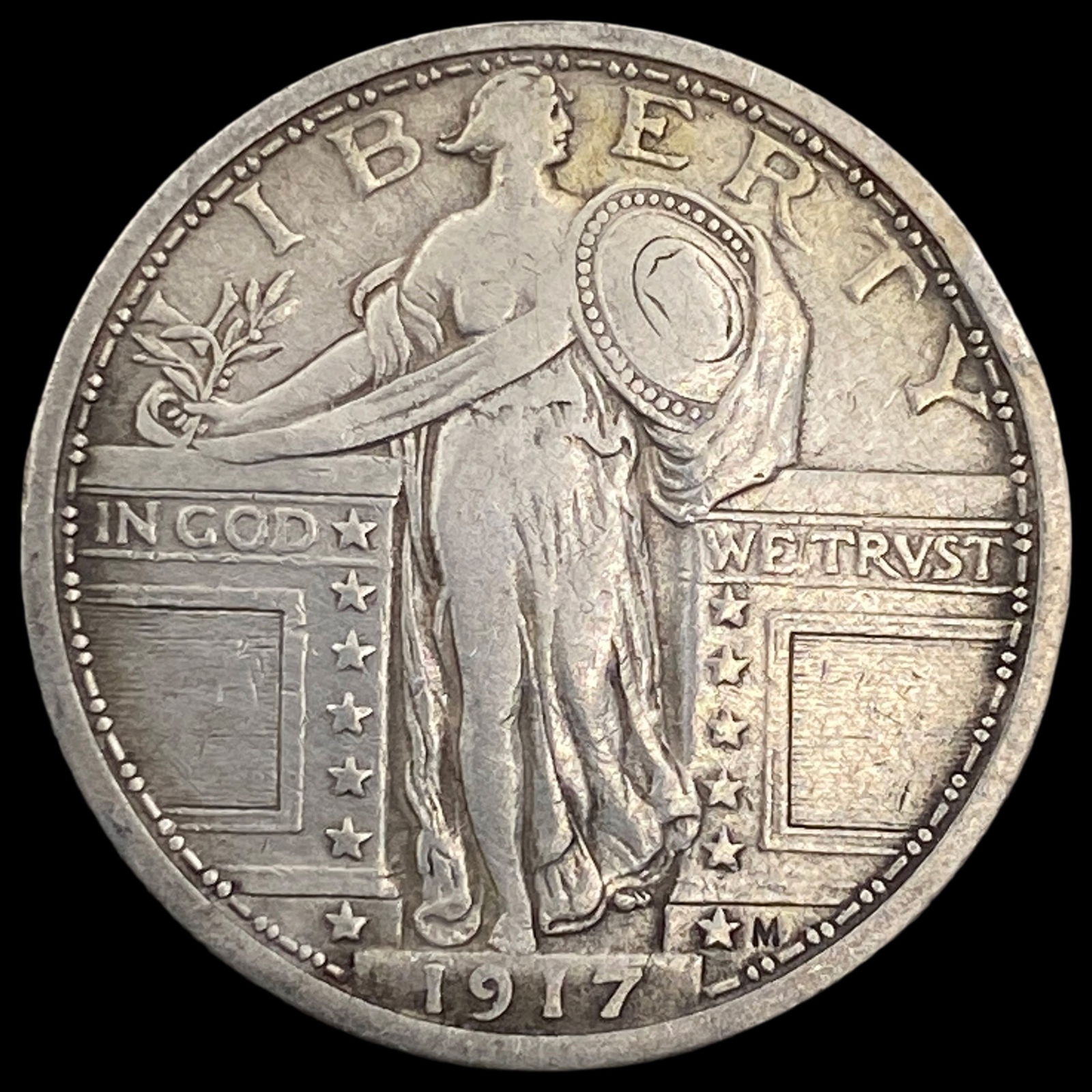 1917 Type 1 Standing Liberty Quarter NEARLY UNCIRCULATED: 1917 Type 1 Standing Liberty Quarter NEARLY UNCIRCULATED